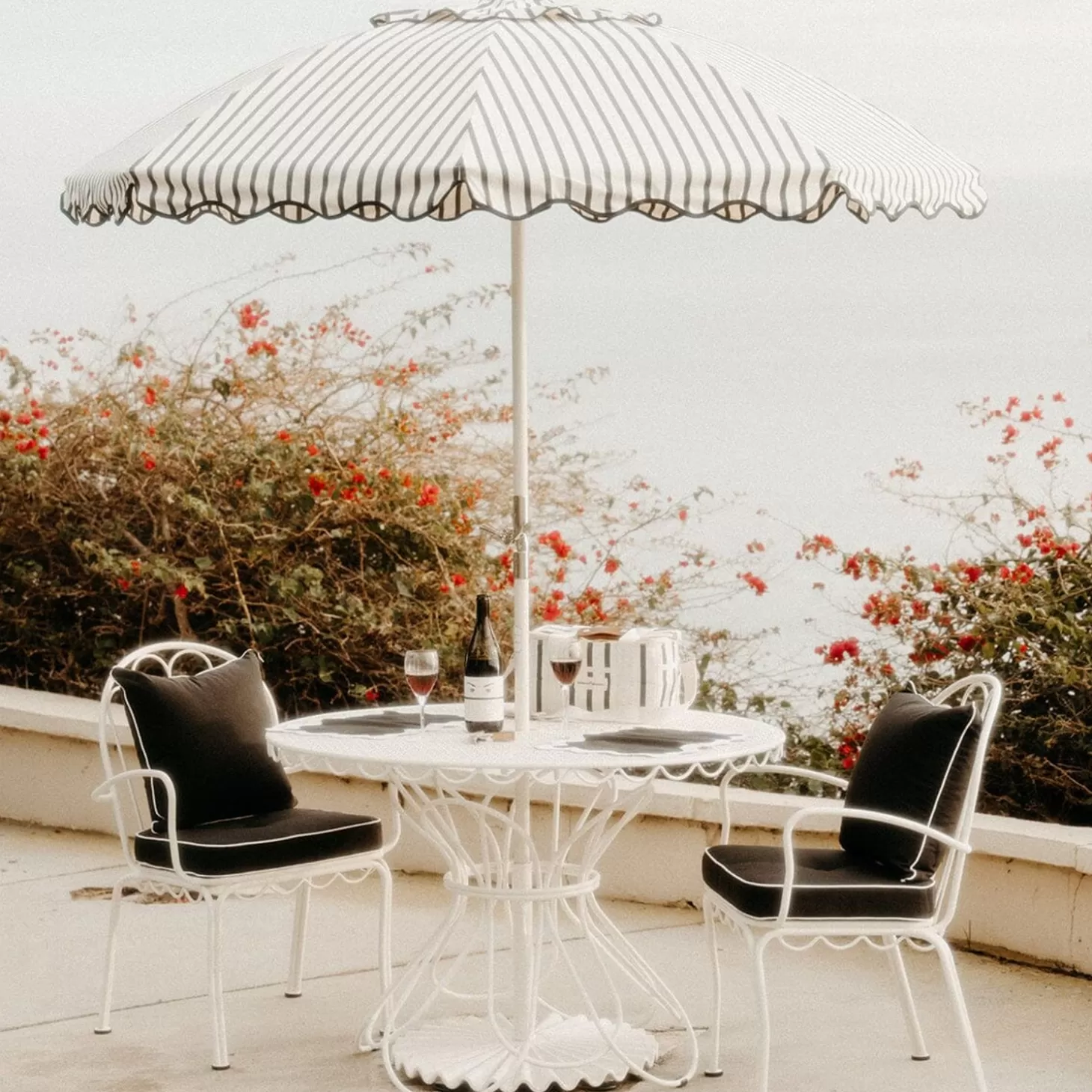 Al Fresco Dining Chairs>Business & Pleasure Co. The Al Fresco Chair Cushion - Rivie Black