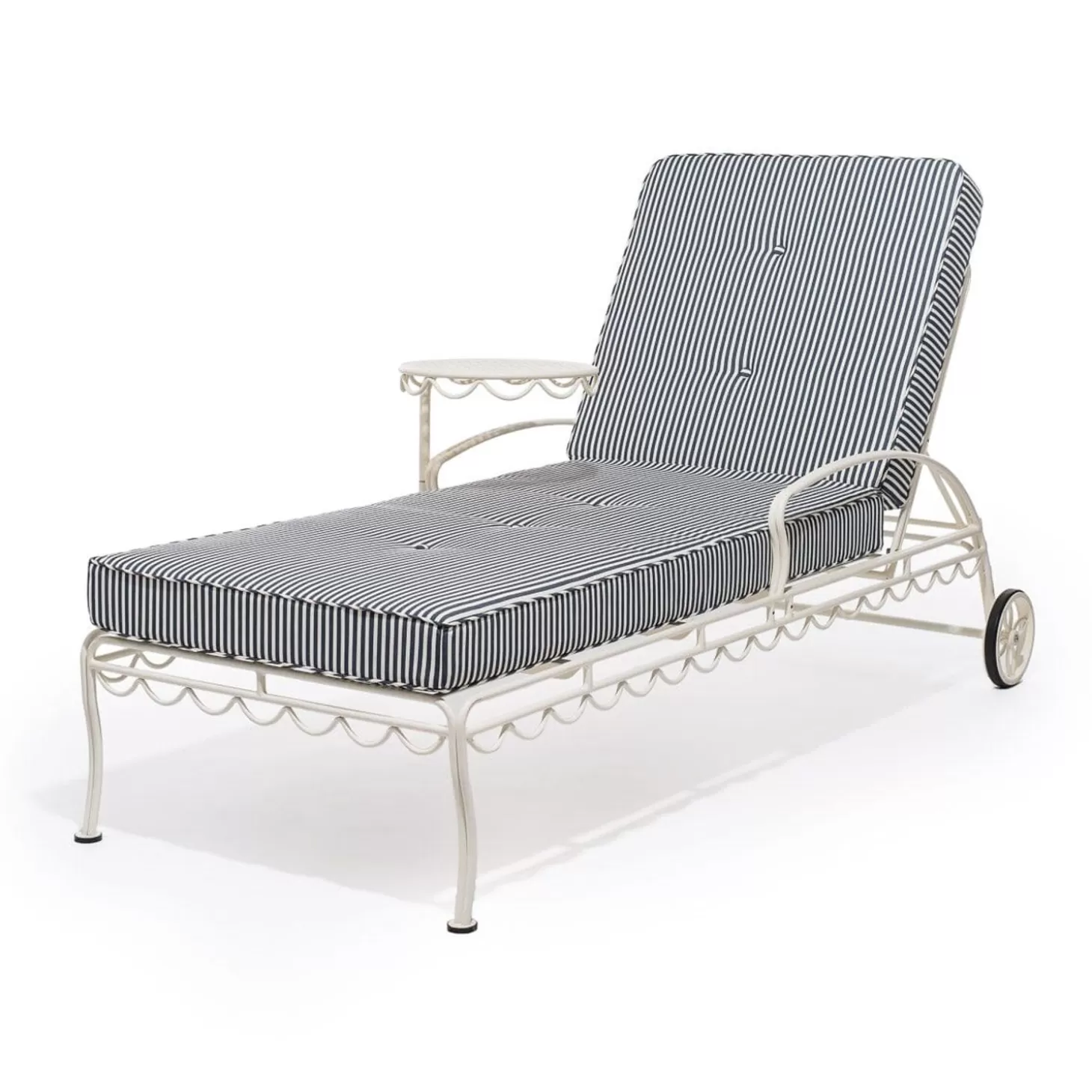 Chair Cushions>Business & Pleasure Co. The Al Fresco Sun Lounger Cushion - Lauren'S Navy Stripe