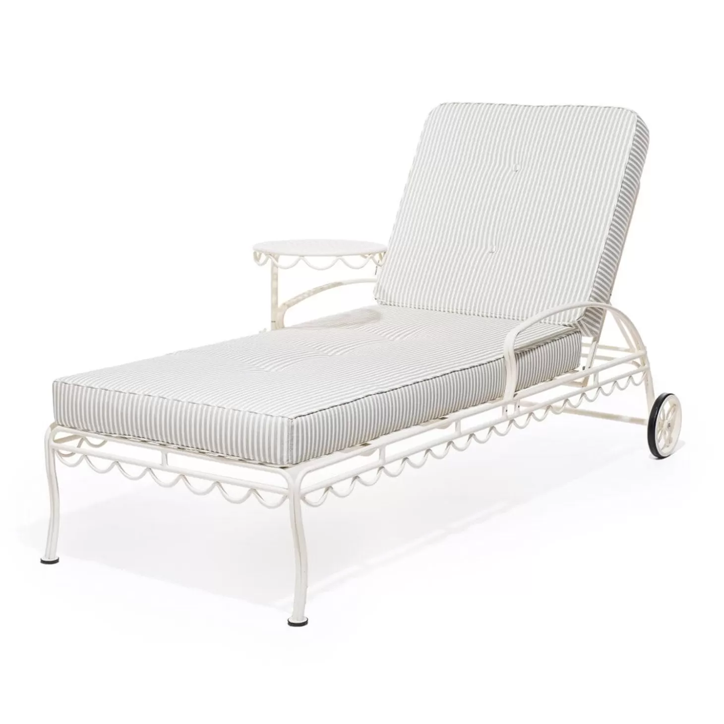 Chair Cushions>Business & Pleasure Co. The Al Fresco Sun Lounger Cushion - Lauren'S Sage Stripe