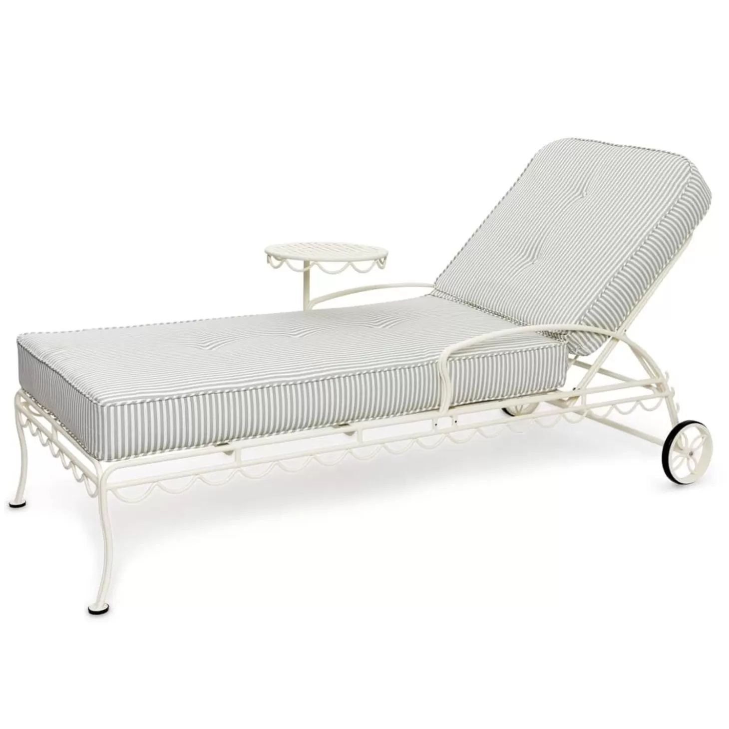 Chair Cushions>Business & Pleasure Co. The Al Fresco Sun Lounger Cushion - Lauren'S Sage Stripe