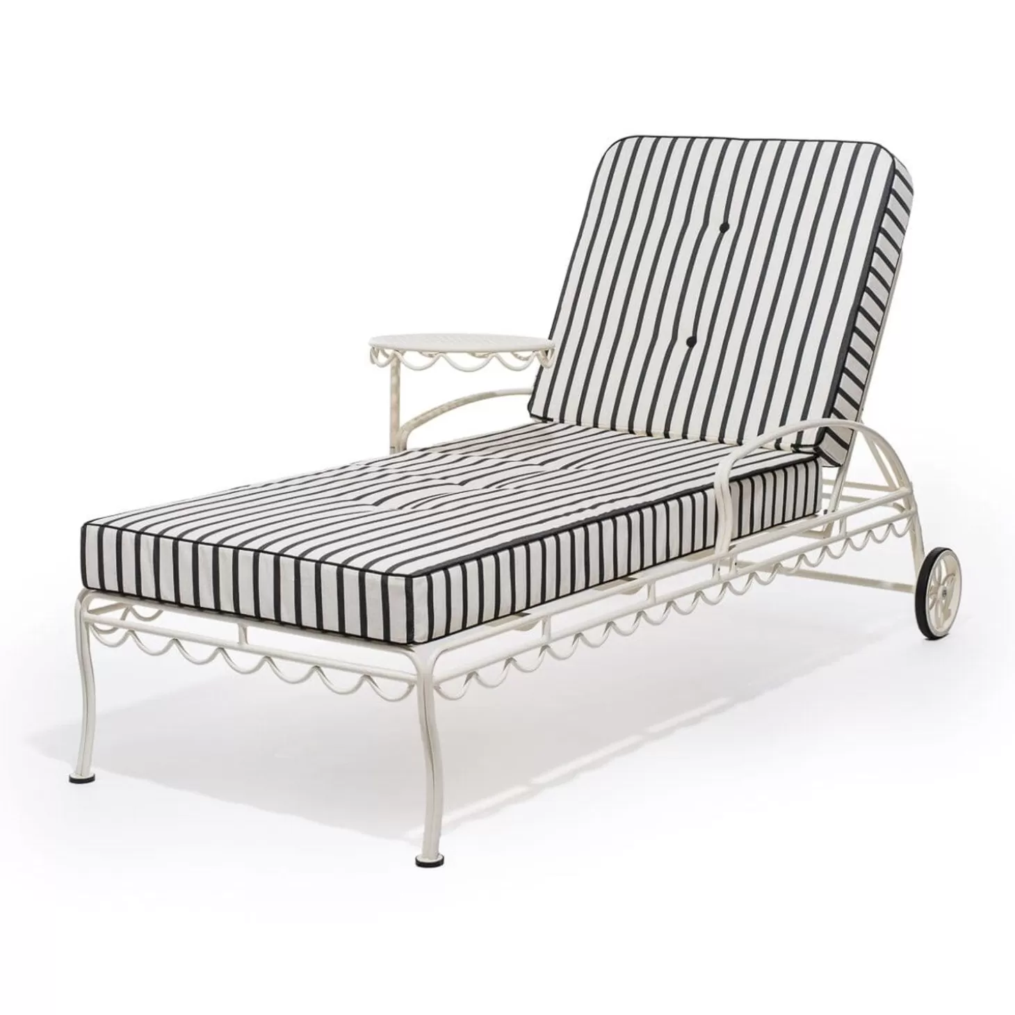 Chair Cushions>Business & Pleasure Co. The Al Fresco Sun Lounger Cushion - Monaco Black Stripe