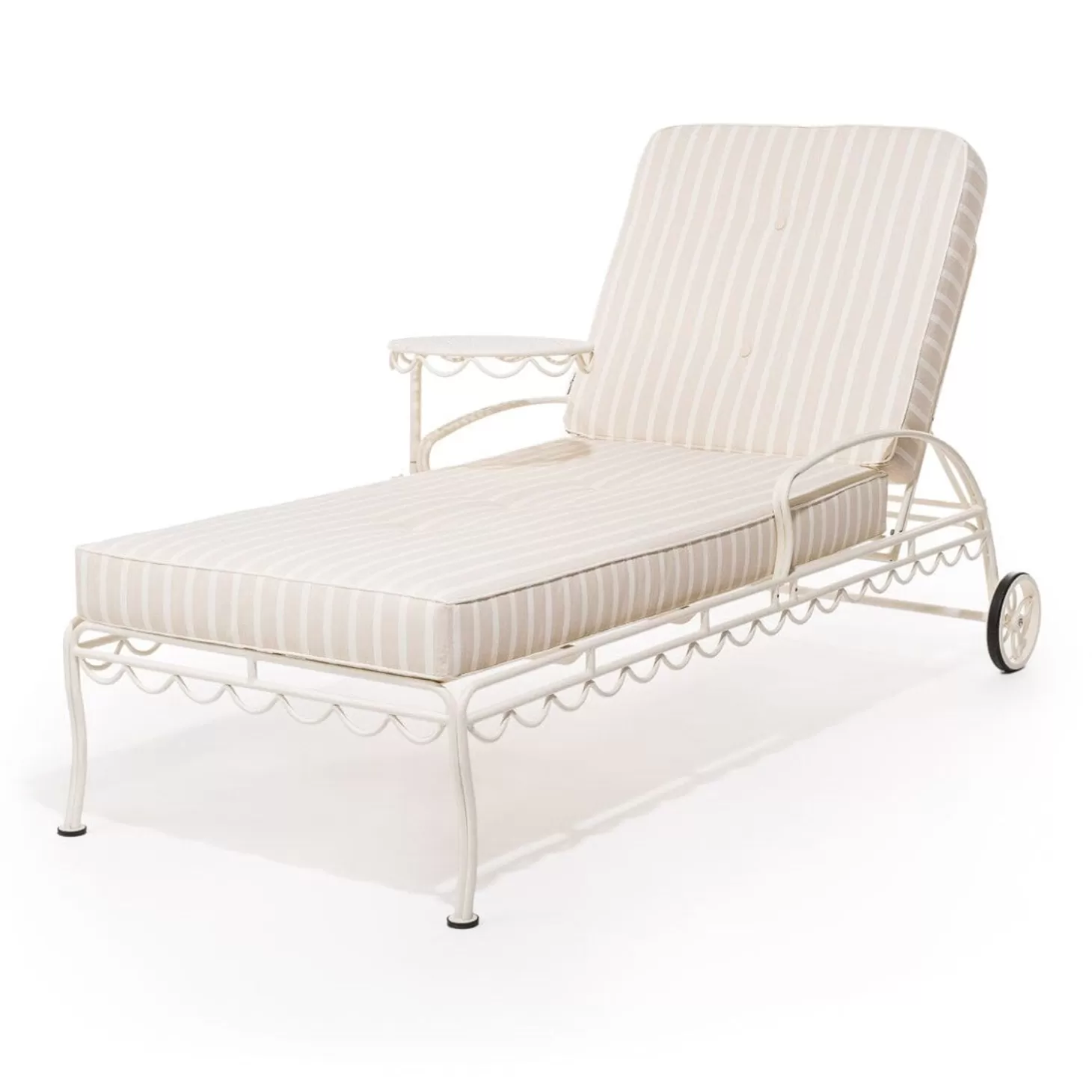 Chair Cushions>Business & Pleasure Co. The Al Fresco Sun Lounger Cushion - Monaco Natural Stripe