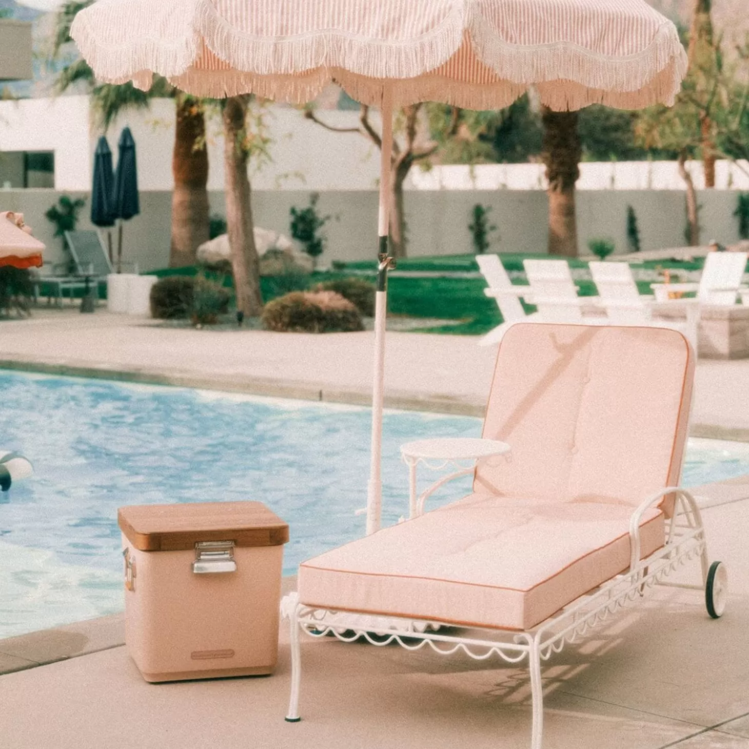 Chair Cushions>Business & Pleasure Co. The Al Fresco Sun Lounger Cushion - Rivie Pink