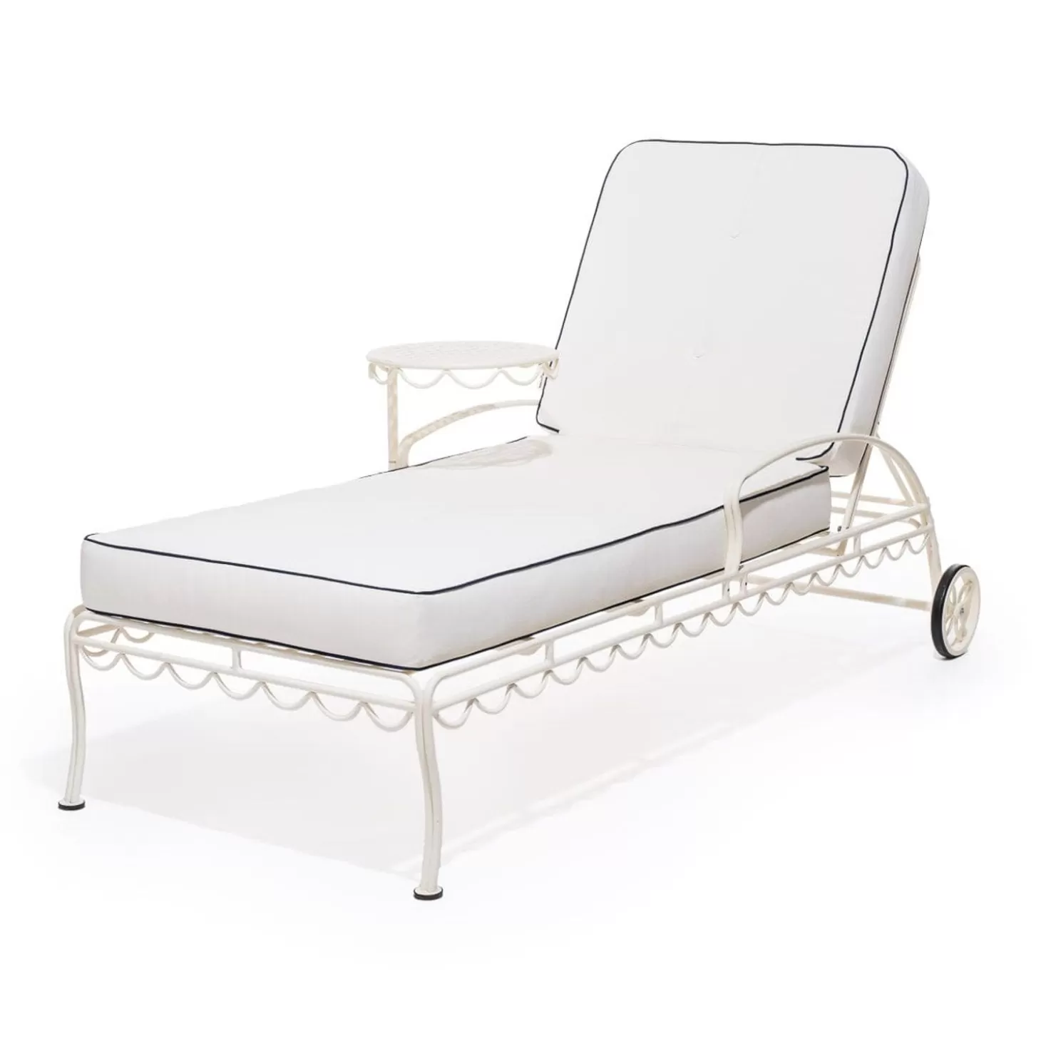 Chair Cushions>Business & Pleasure Co. The Al Fresco Sun Lounger Cushion - Rivie White