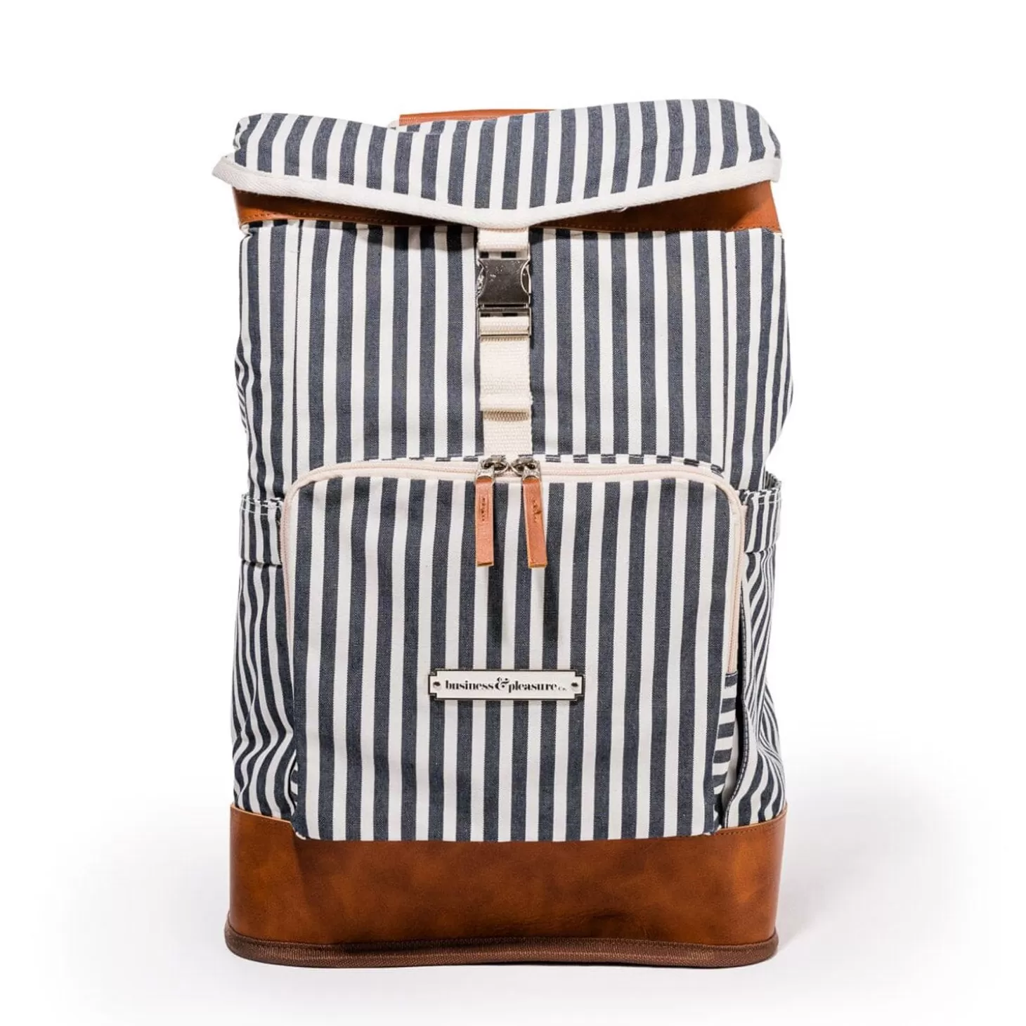 Backpack Coolers>Business & Pleasure Co. The Backpack Cooler - Laurens Navy Stripe