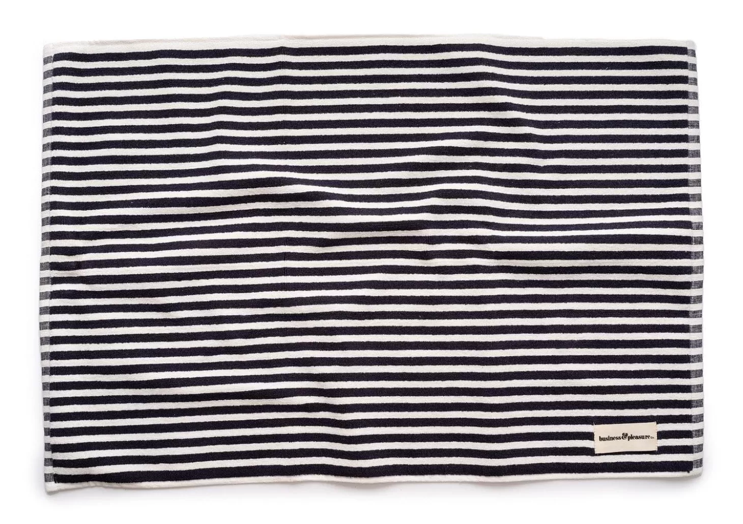 Bath Mats>Business & Pleasure Co. The Bath Mat - Lauren'S Navy Stripe