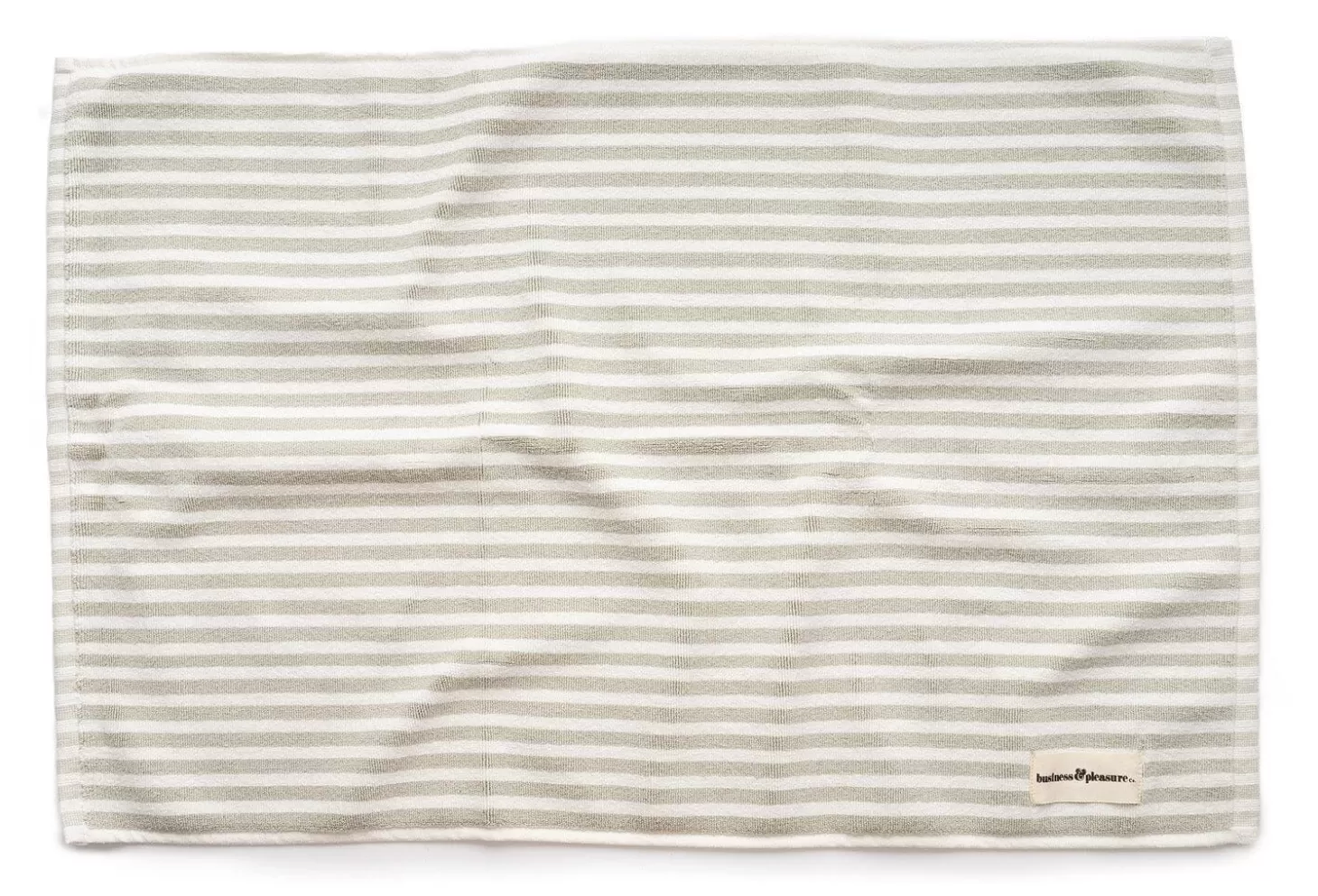 Bath Mats>Business & Pleasure Co. The Bath Mat - Lauren'S Sage Stripe