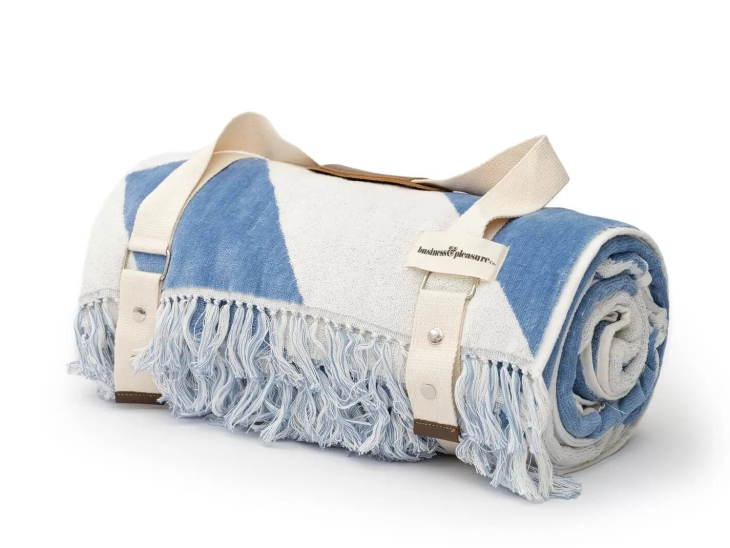 Beach Blankets>Business & Pleasure Co. The Beach Blanket - Classic Blue Spiral