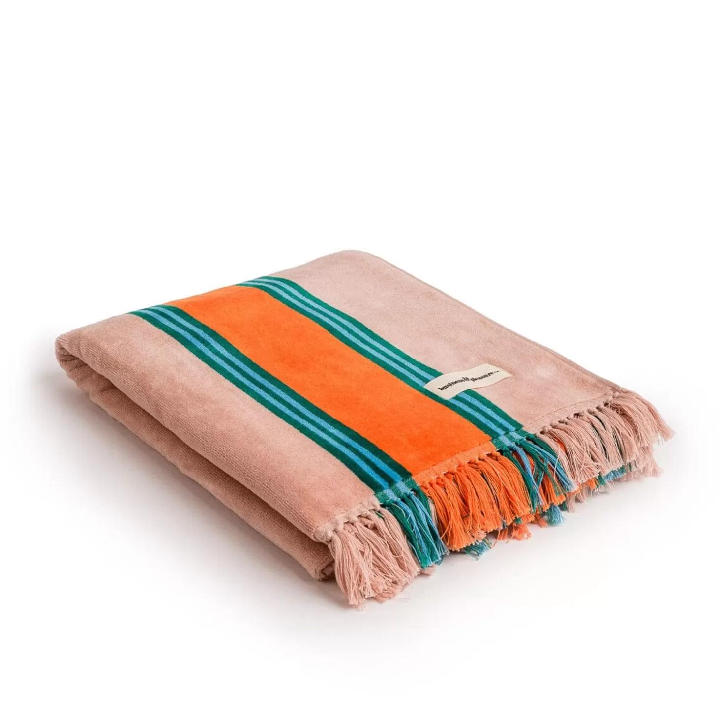 Beach Towels>Business & Pleasure Co. The Beach Towel - Bistro Dusty Pink Stripe