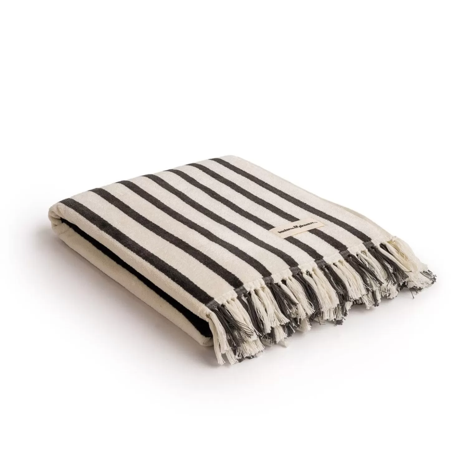 Beach Towels>Business & Pleasure Co. The Beach Towel - Monaco Black Stripe