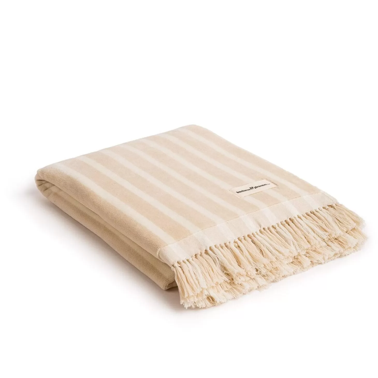 Beach Towels>Business & Pleasure Co. The Beach Towel - Monaco Natural Stripe