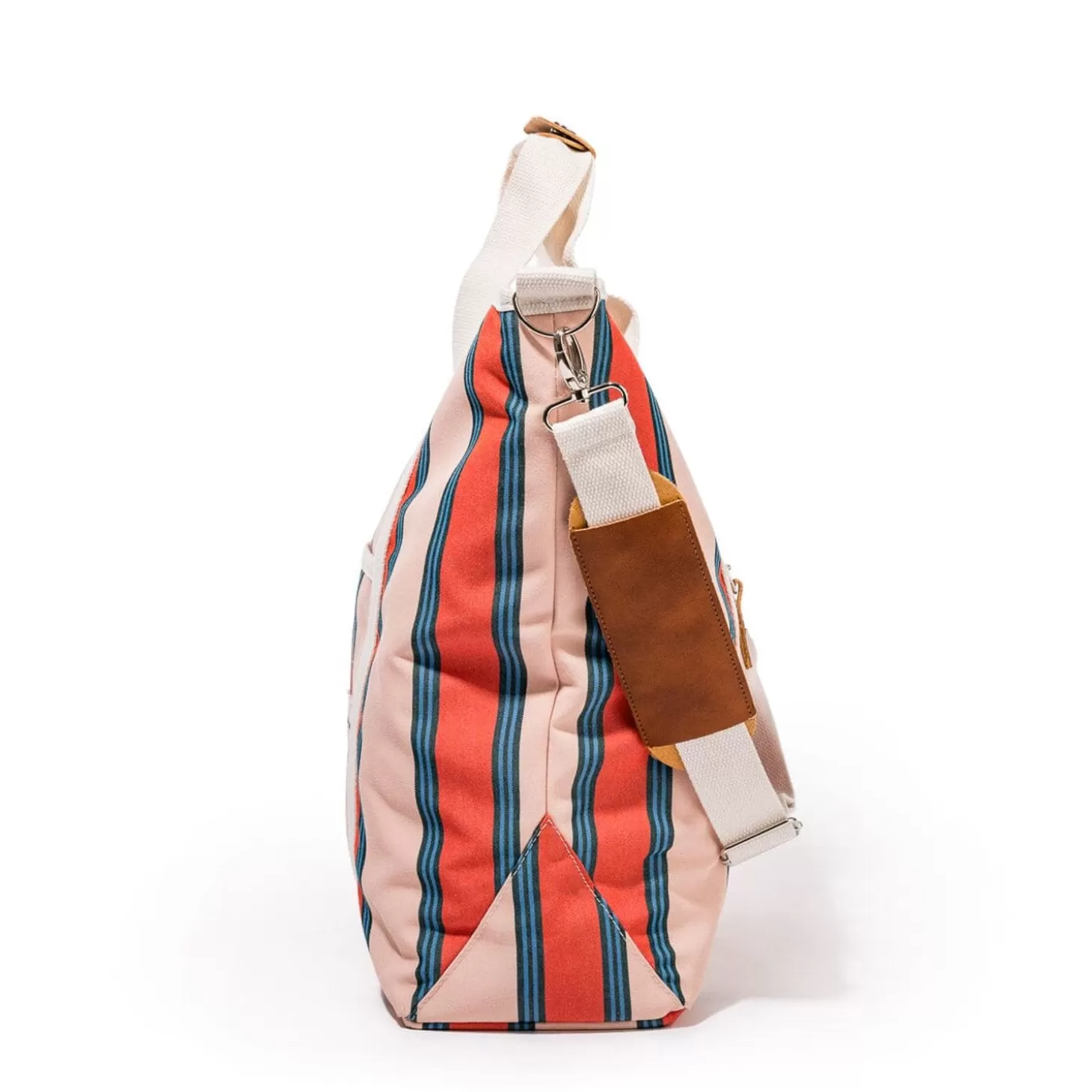 Cooler Tote Bags>Business & Pleasure Co. The Cooler Tote Bag - Bistro Dusty Pink Stripe