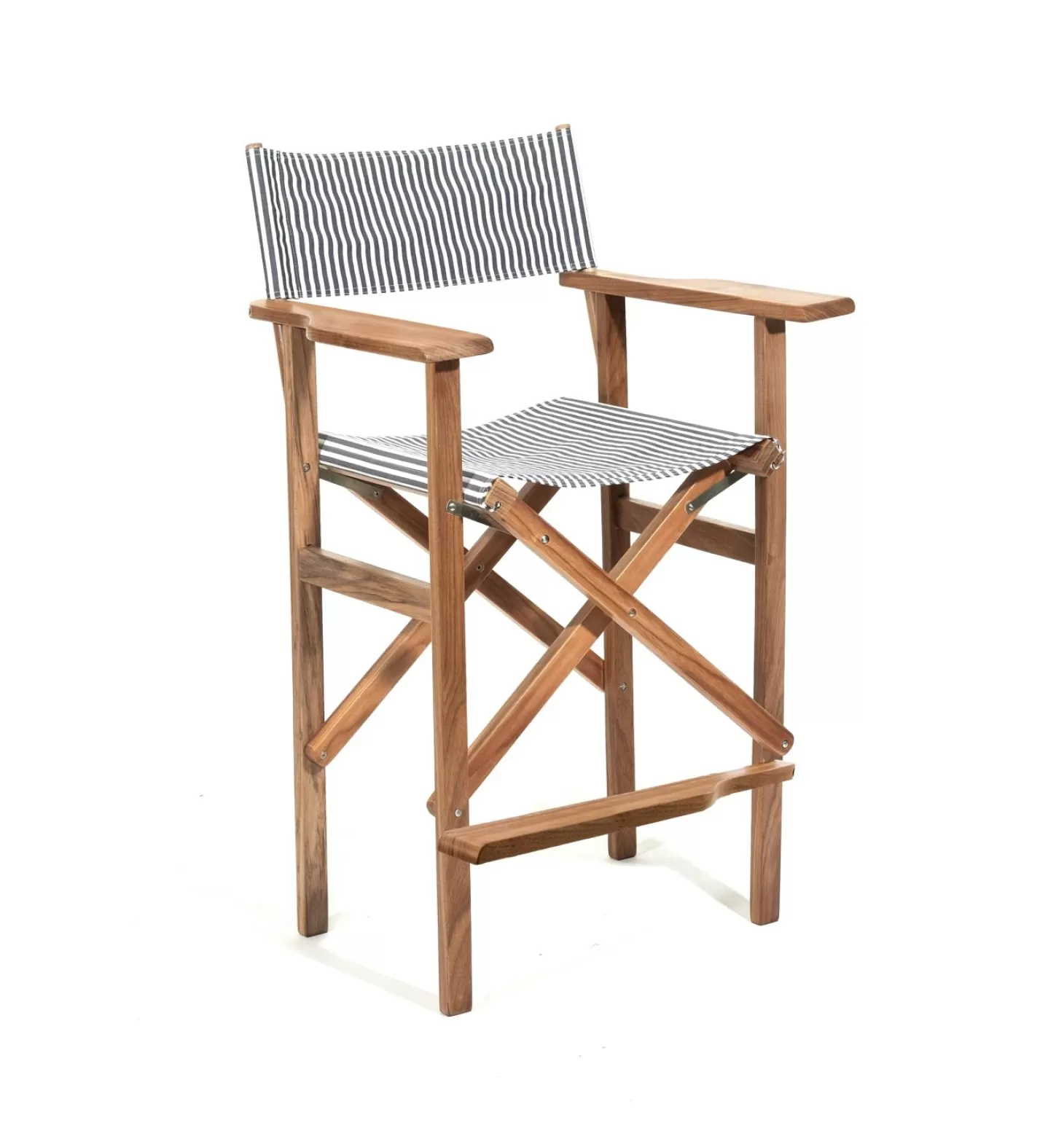 Directors Chairs>Business & Pleasure Co. The Directors Chair - Bar Height - Lauren'S Navy Stripe