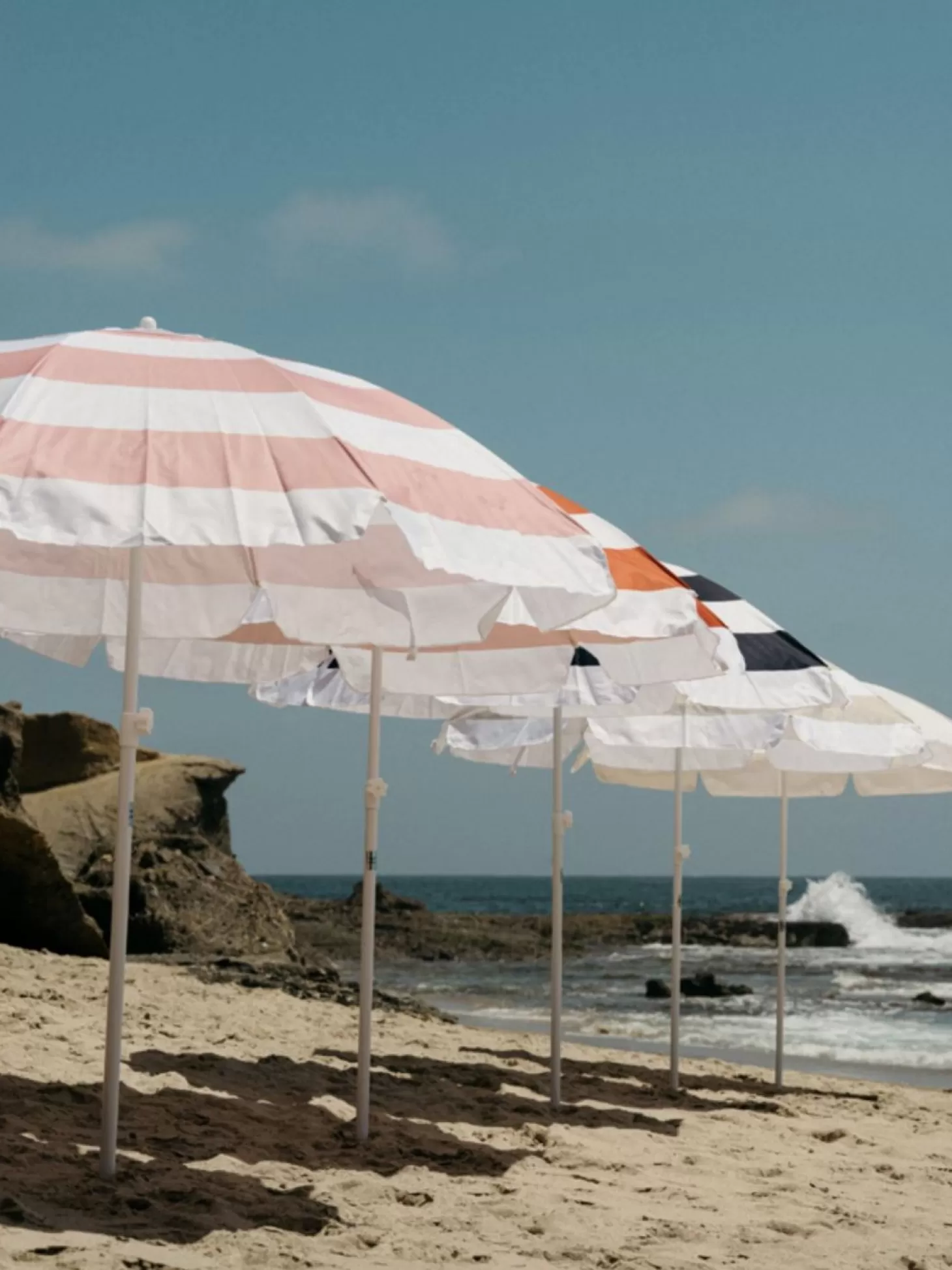 Family Beach Umbrellas>Business & Pleasure Co. The Family Beach Umbrella - Pink Capri Stripe