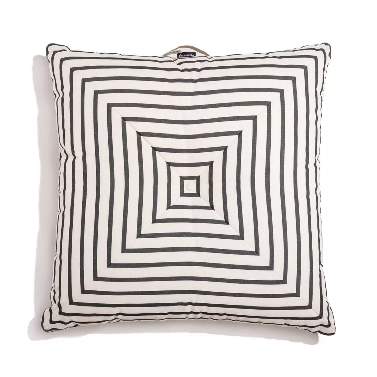 Outdoor Cushions>Business & Pleasure Co. The Floor Pillow - Monaco Black Stripe