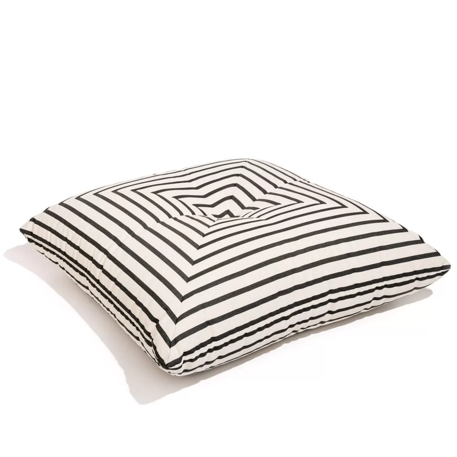 Outdoor Cushions>Business & Pleasure Co. The Floor Pillow - Monaco Black Stripe