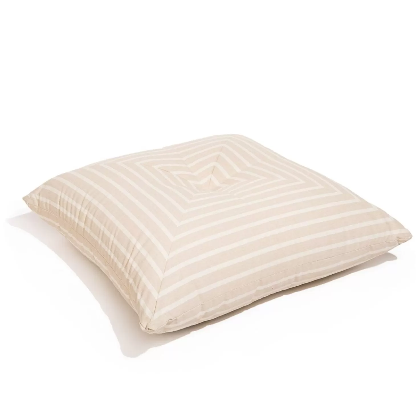 Outdoor Cushions>Business & Pleasure Co. The Floor Pillow - Monaco Natural Stripe