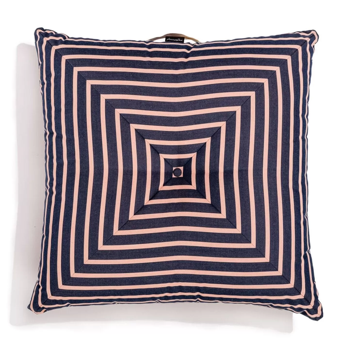 Outdoor Cushions>Business & Pleasure Co. The Floor Pillow - Monaco Navy And Pink Stripe