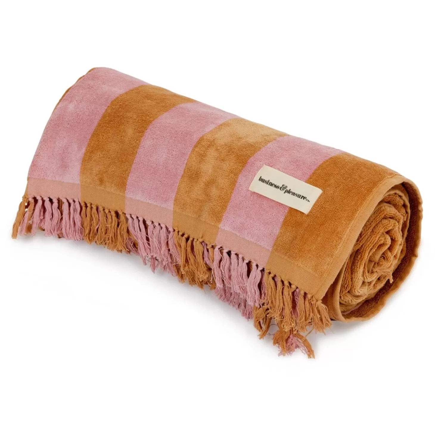 Beach Blankets>Business & Pleasure Co. The Holiday Beach Blanket - 70'S Sand & Pink