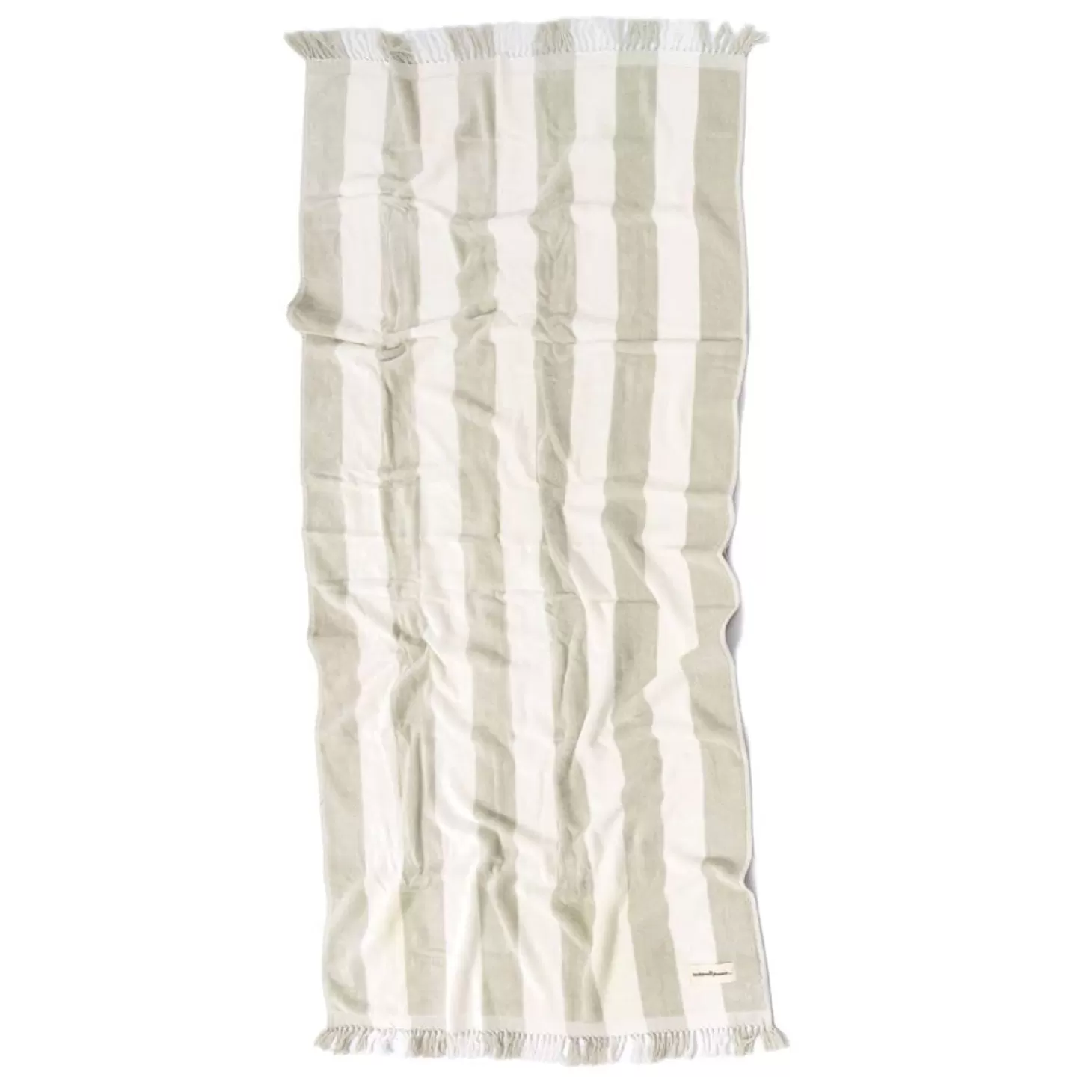 Beach Towels>Business & Pleasure Co. The Holiday Beach Towel - Sage Capri Stripe