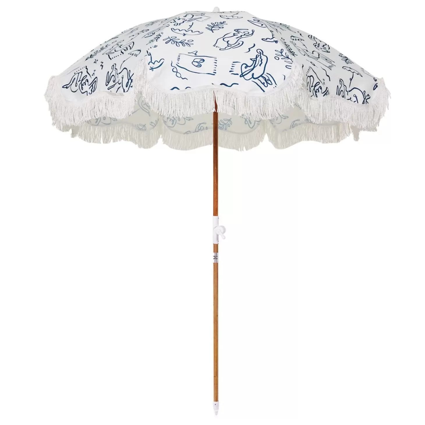 Holiday Beach Umbrellas>Business & Pleasure Co. The Holiday Beach Umbrella - Le Basque Navy