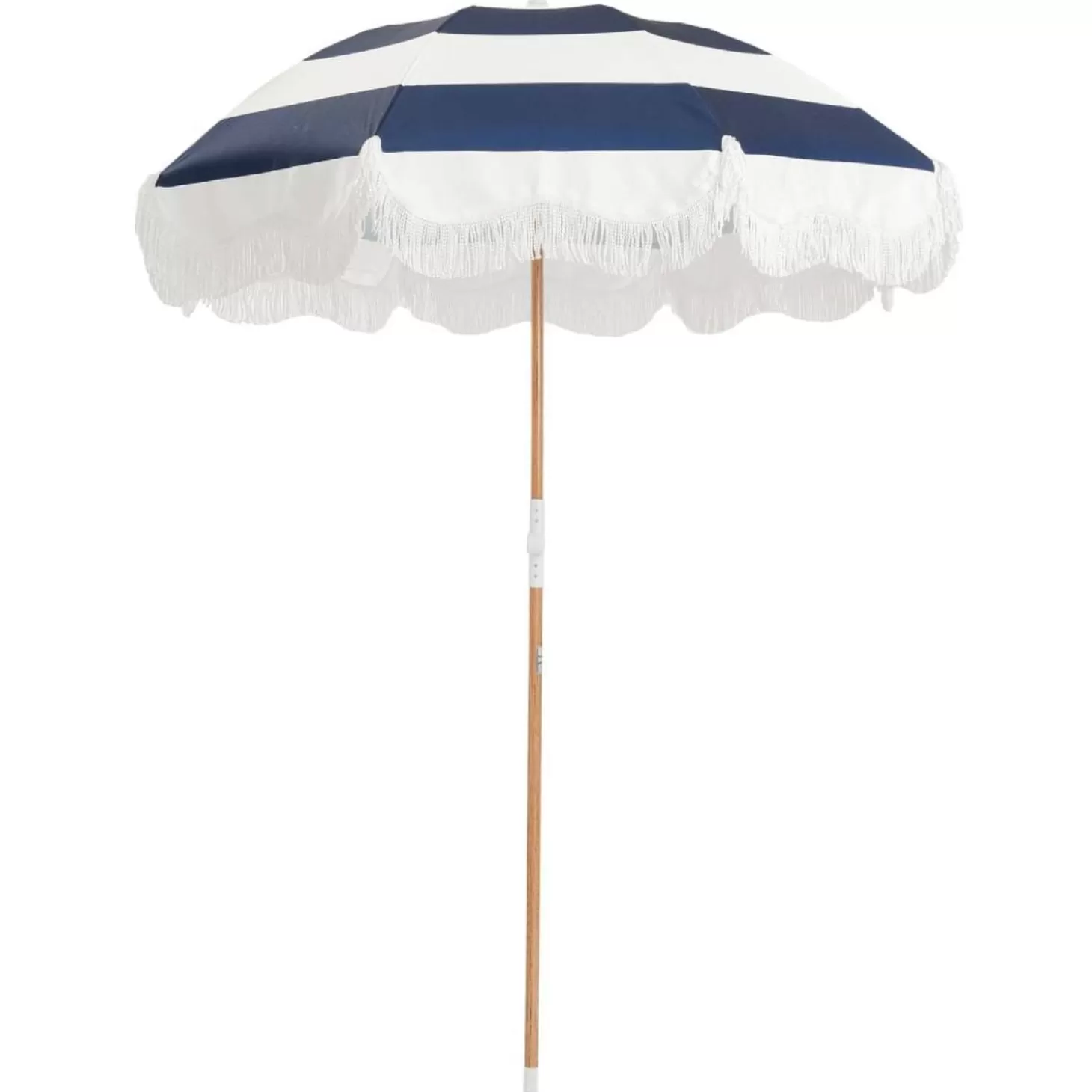 Holiday Beach Umbrellas>Business & Pleasure Co. The Holiday Beach Umbrella - Navy Capri Stripe