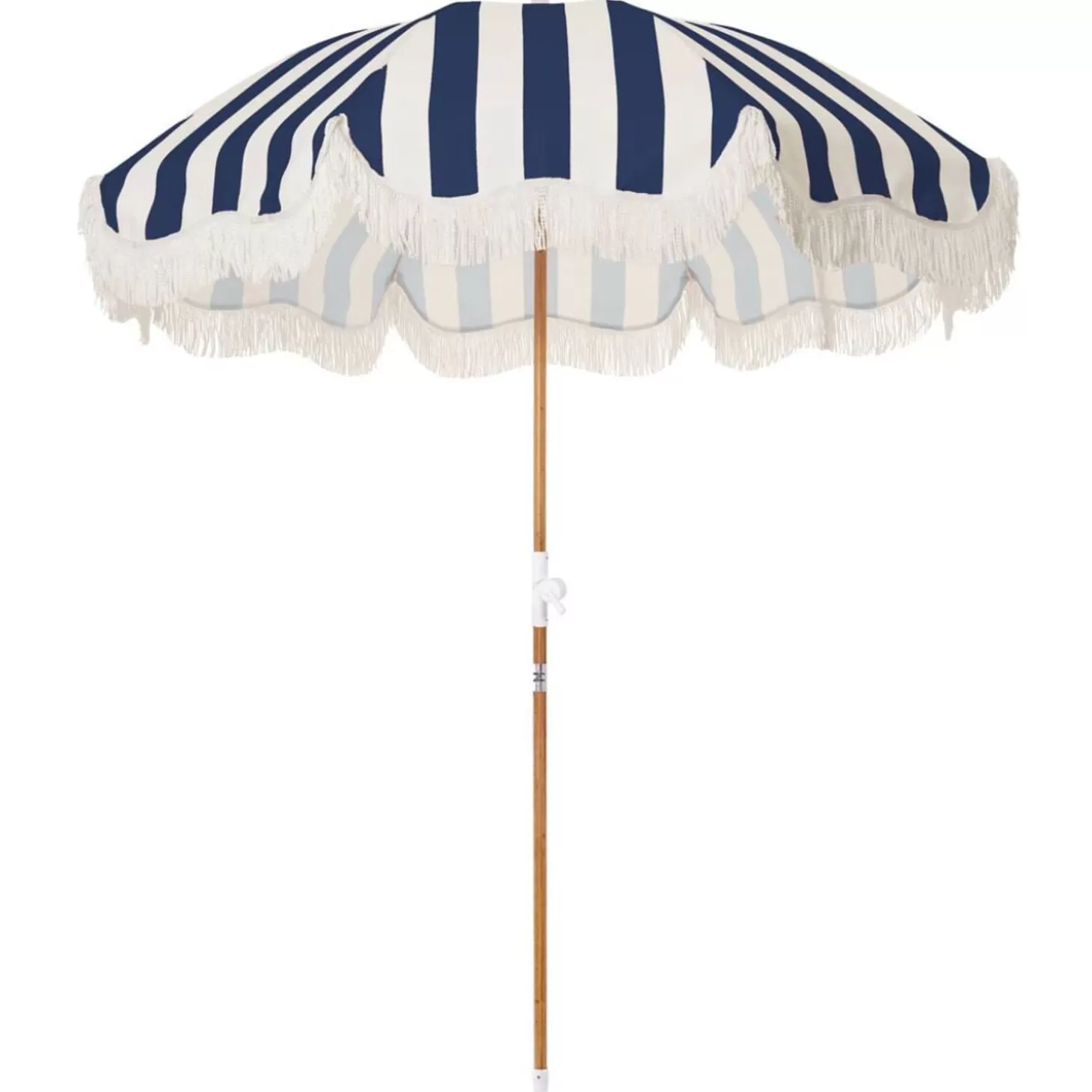 Holiday Beach Umbrellas>Business & Pleasure Co. The Holiday Beach Umbrella - Navy Crew Stripe