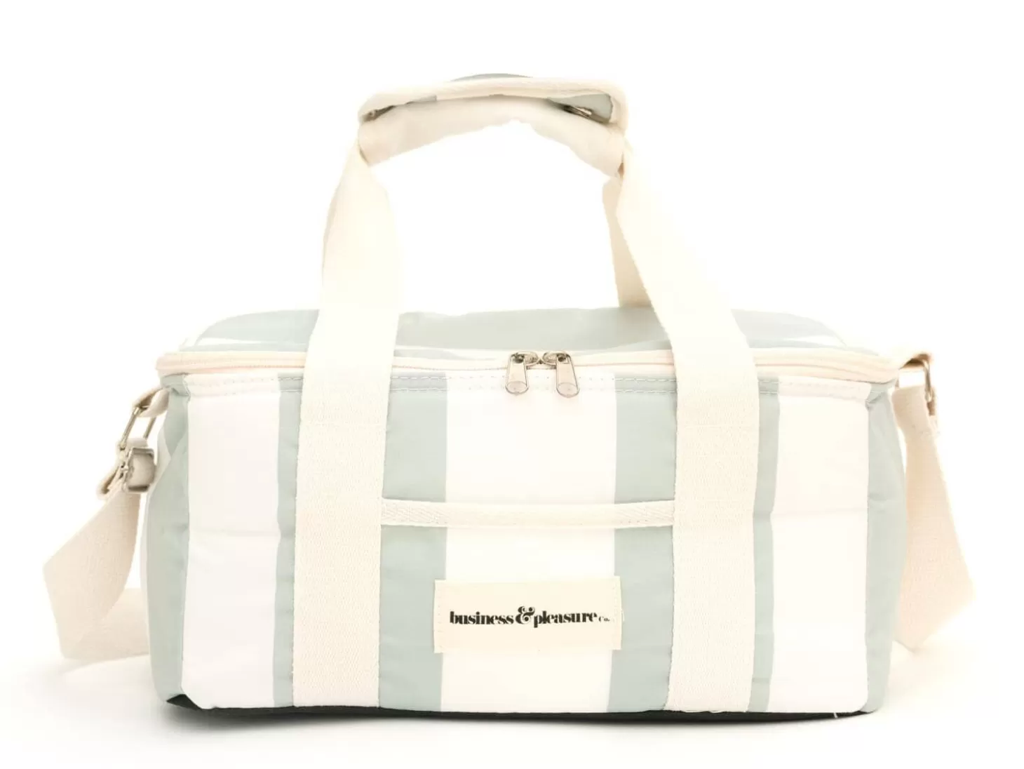 Holiday Cooler Bags>Business & Pleasure Co. The Holiday Cooler Bag - Sage Capri Stripe