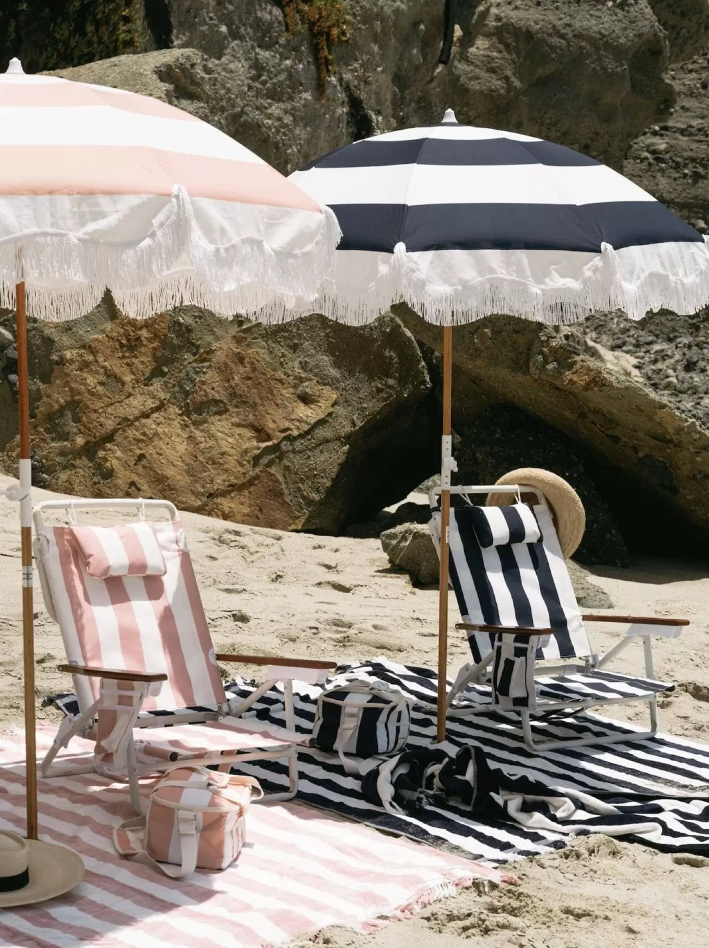 Holiday Tommy Chairs>Business & Pleasure Co. The Holiday Tommy Chair - Pink Capri Stripe