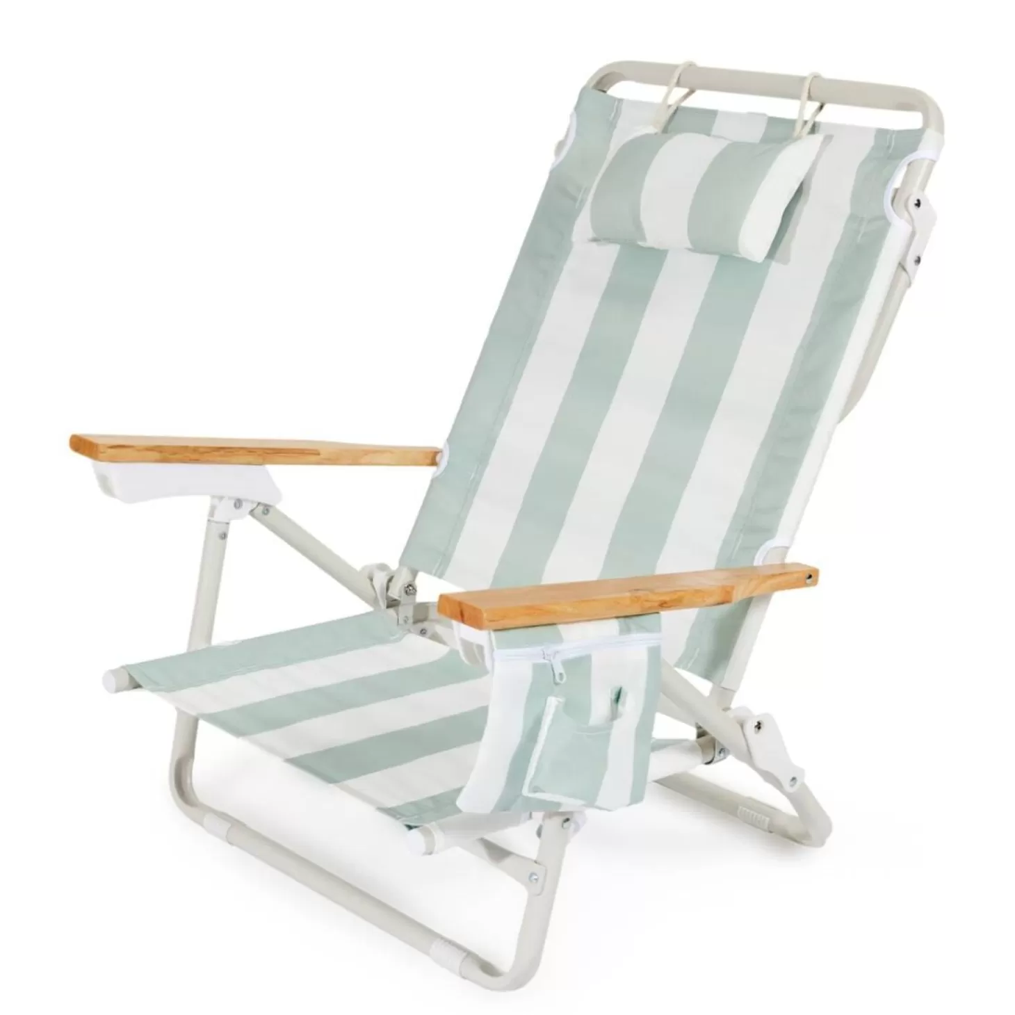 Holiday Tommy Chairs>Business & Pleasure Co. The Holiday Tommy Chair - Sage Capri Stripe