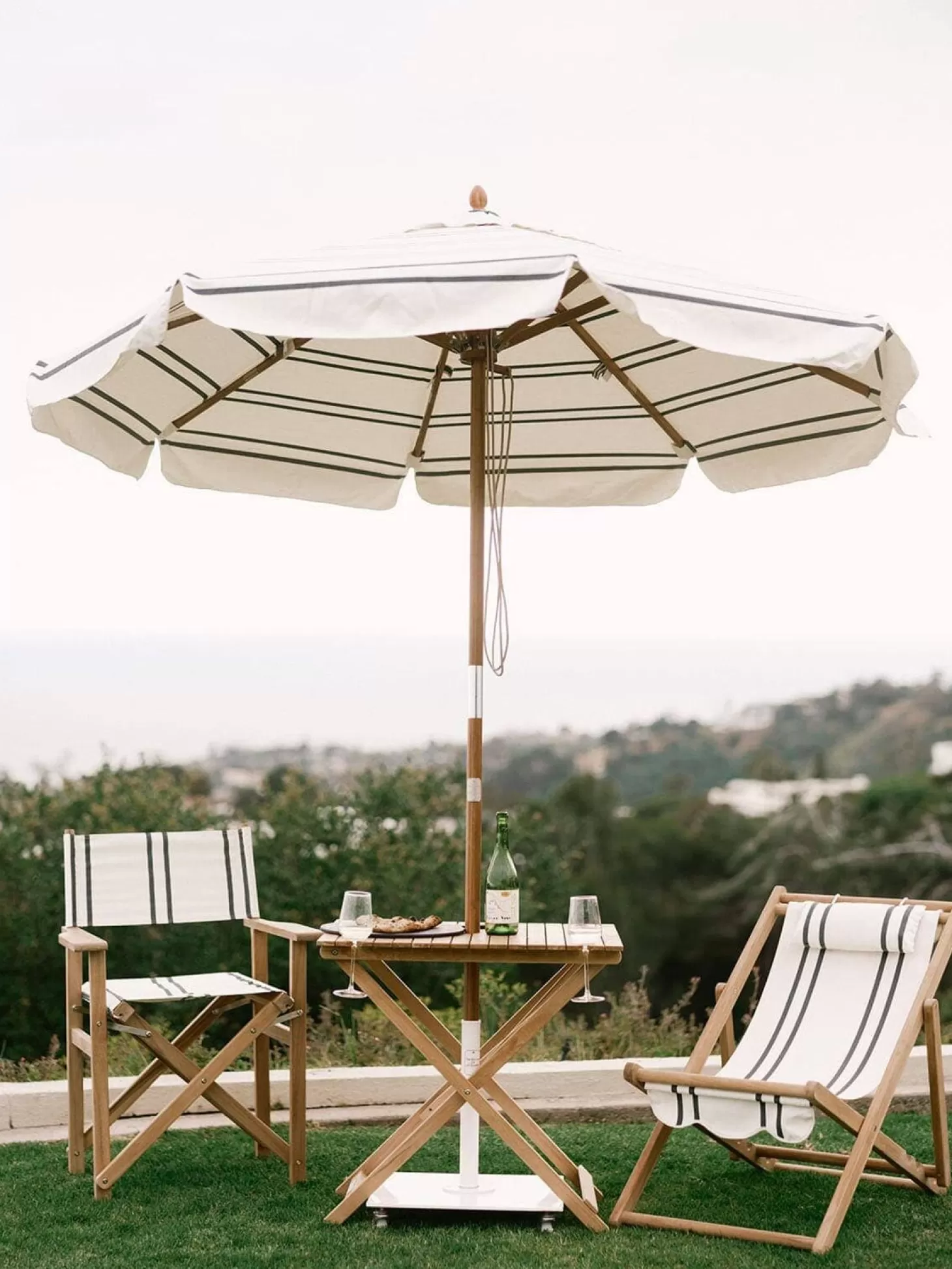 Market Umbrellas>Business & Pleasure Co. The Market Umbrella - Malibu Black Stripe