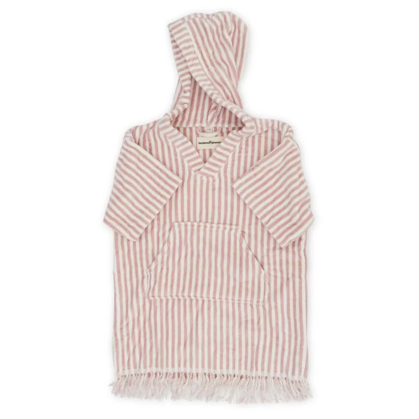 Apparel>Business & Pleasure Co. The Mini Poncho - Lauren'S Pink Stripe