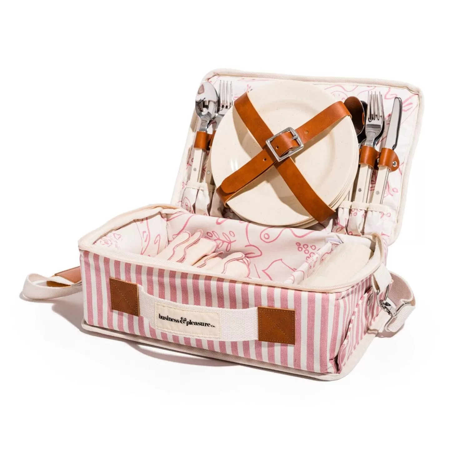 Picnic Sets>Business & Pleasure Co. The Picnic Set - Laurens Pink Stripe