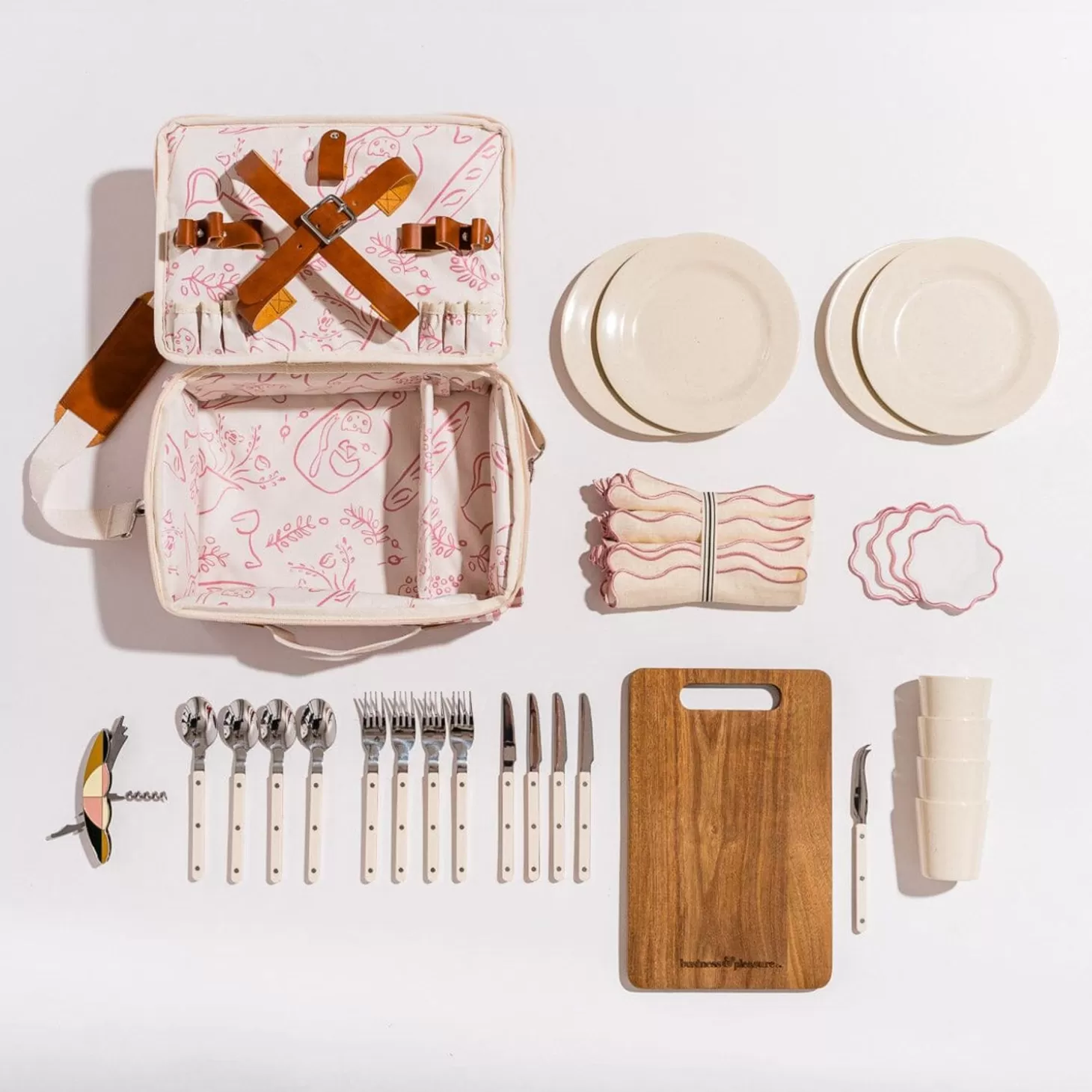 Picnic Sets>Business & Pleasure Co. The Picnic Set - Laurens Pink Stripe