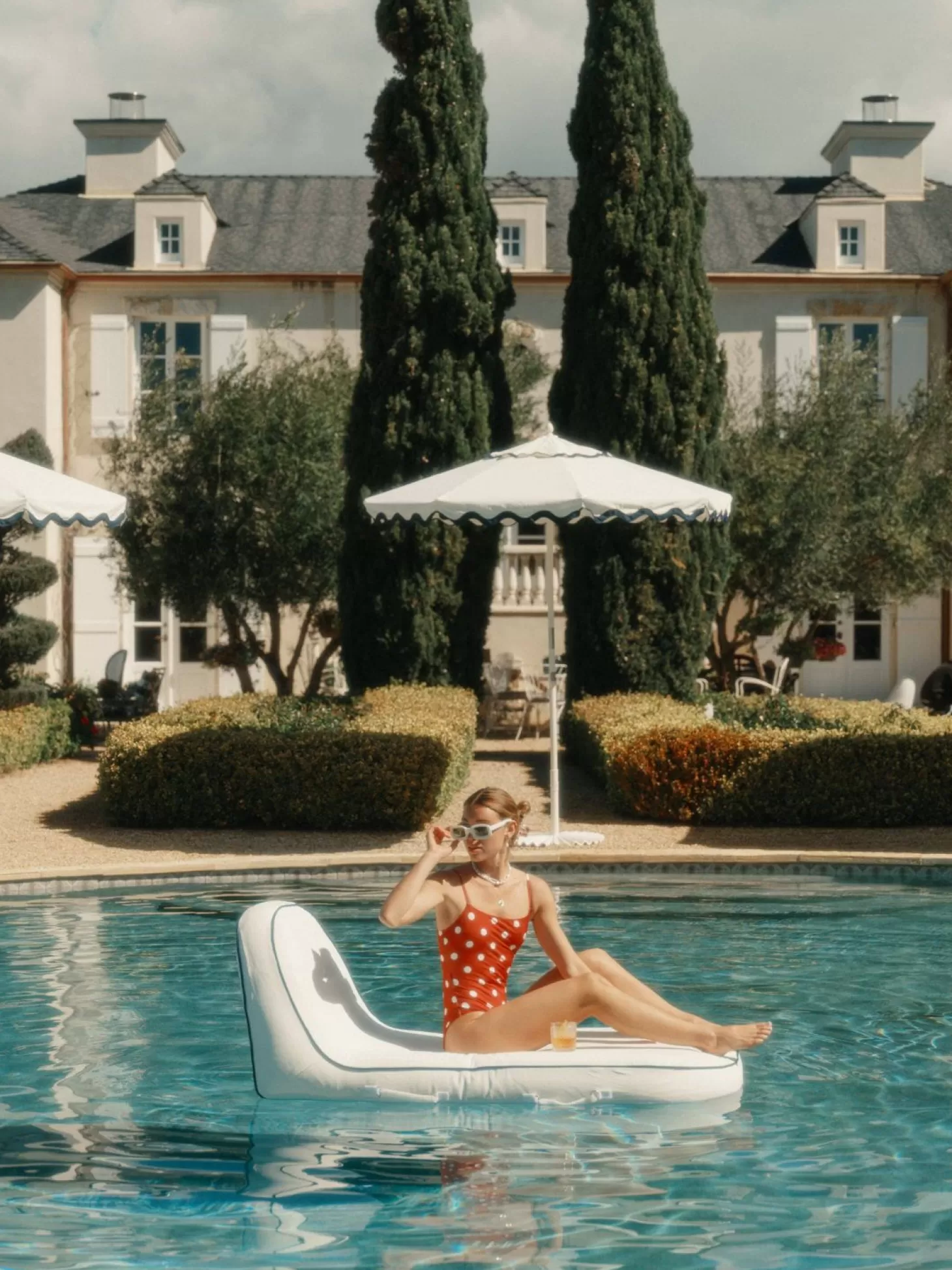 Pool Loungers>Business & Pleasure Co. The Pool Lounger - Rivie White