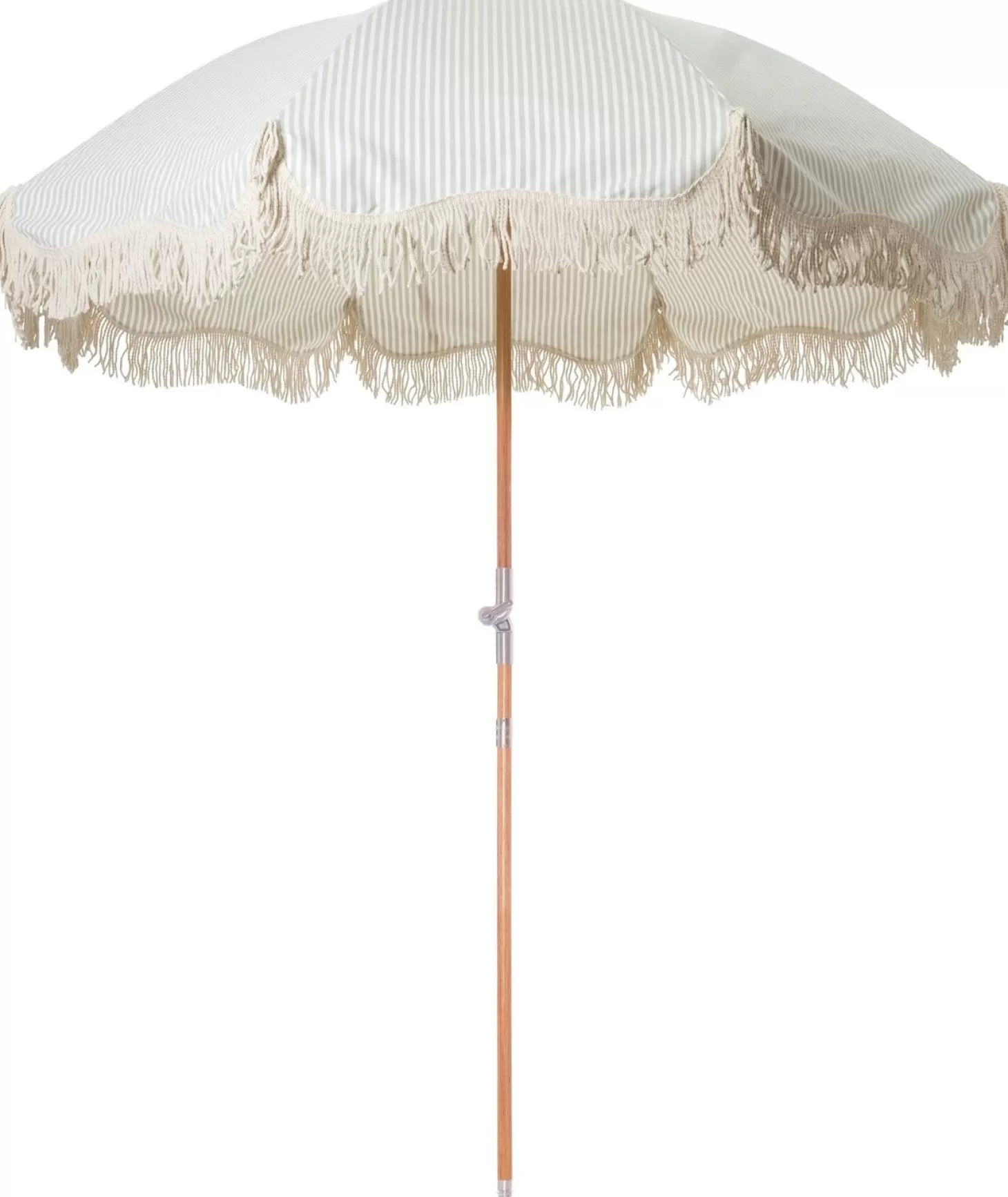 Premium Beach Umbrellas>Business & Pleasure Co. The Premium Beach Umbrella - Lauren'S Sage Stripe