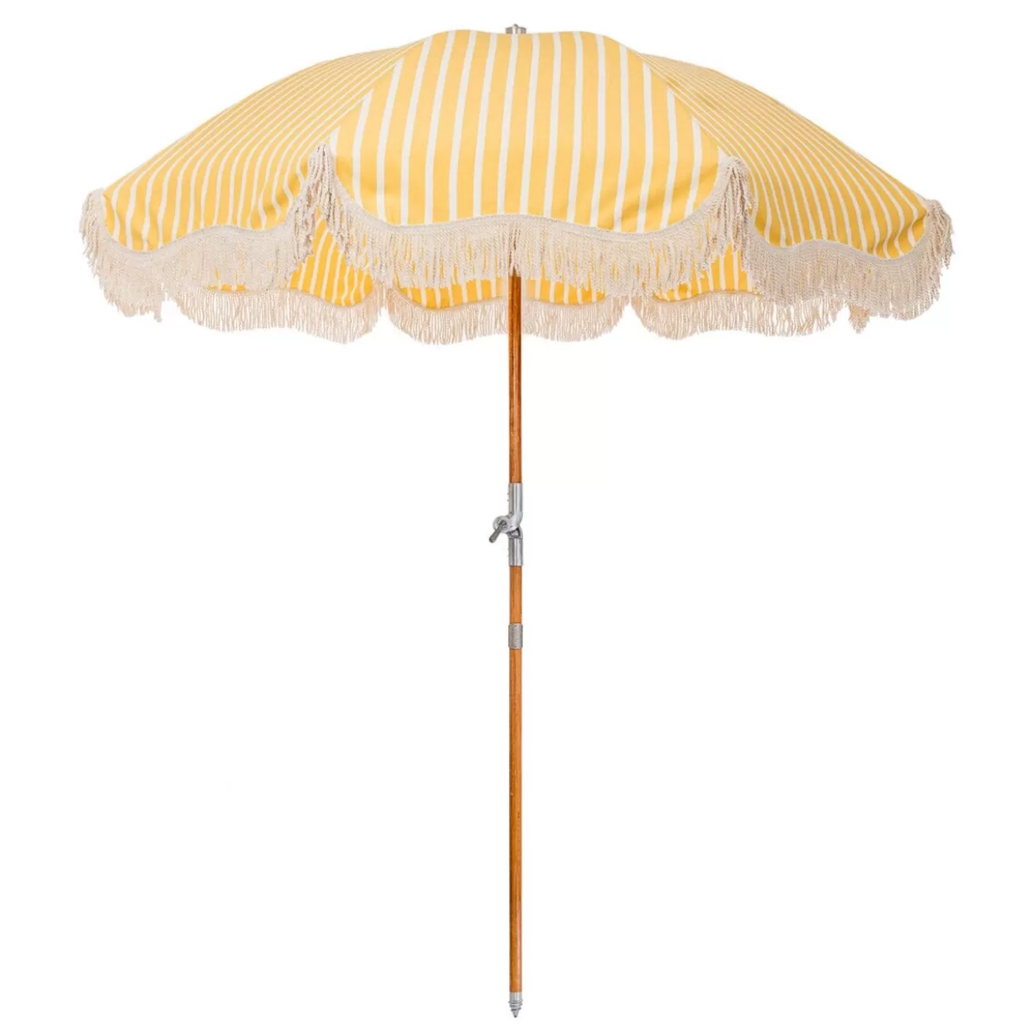 Premium Beach Umbrellas>Business & Pleasure Co. The Premium Beach Umbrella - Monaco Mimosa Stripe