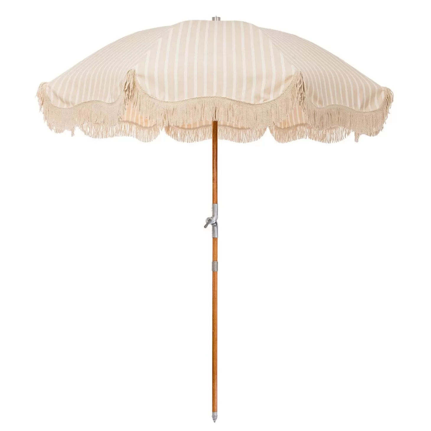 Premium Beach Umbrellas>Business & Pleasure Co. The Premium Beach Umbrella - Monaco Natural Stripe