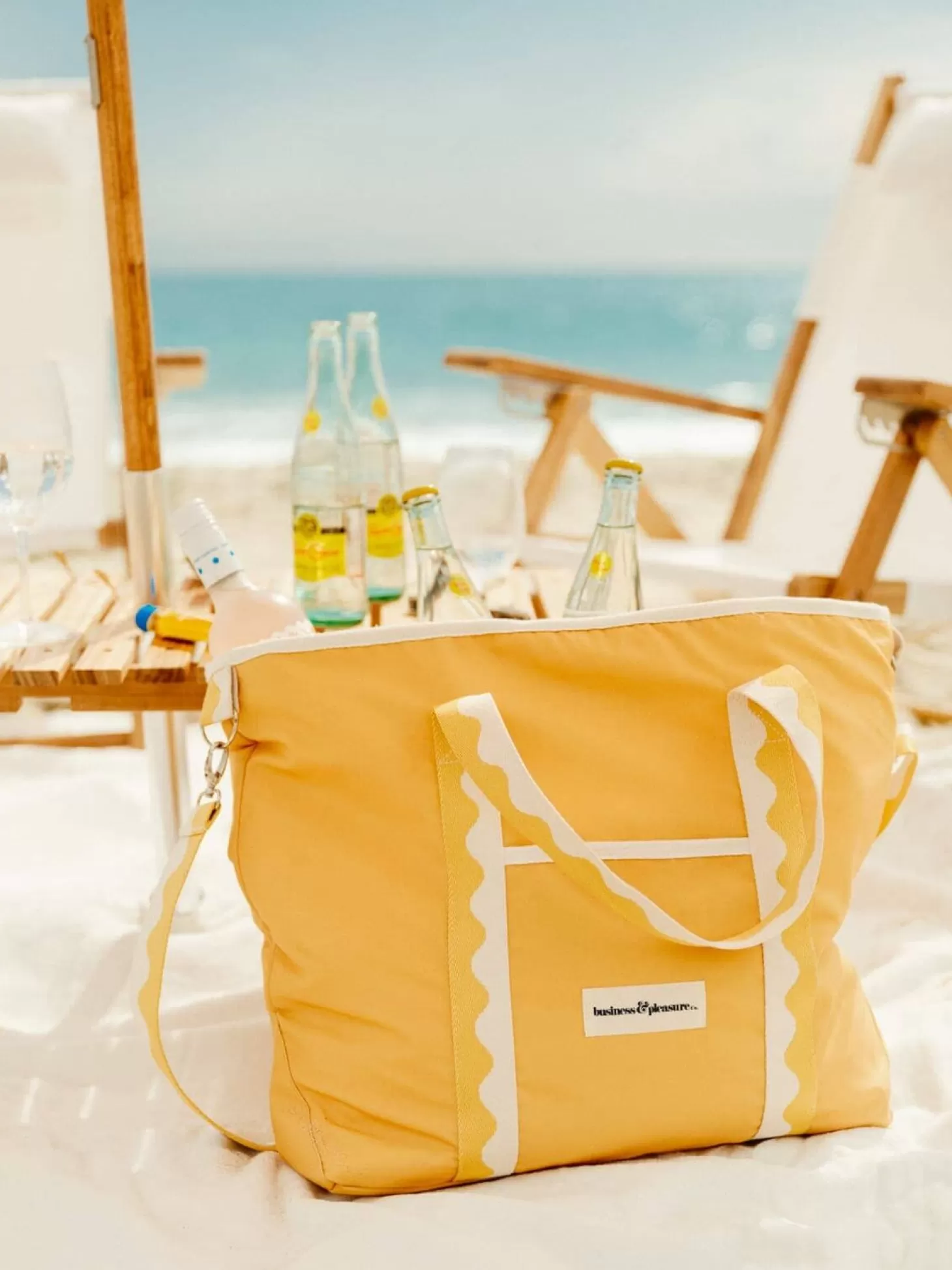 Cooler Tote Bags>Business & Pleasure Co. The Premium Cooler Tote Bag - Rivie Mimosa