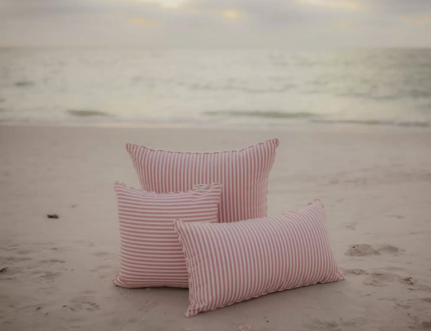 Outdoor Cushions>Business & Pleasure Co. The Rectangle Throw Pillow - Lauren'S Pink Stripe