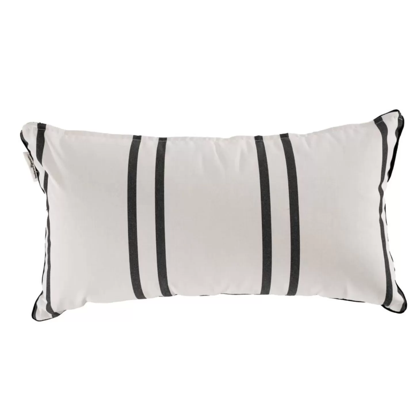 Outdoor Cushions>Business & Pleasure Co. The Rectangle Throw Pillow - Malibu Black Stripe