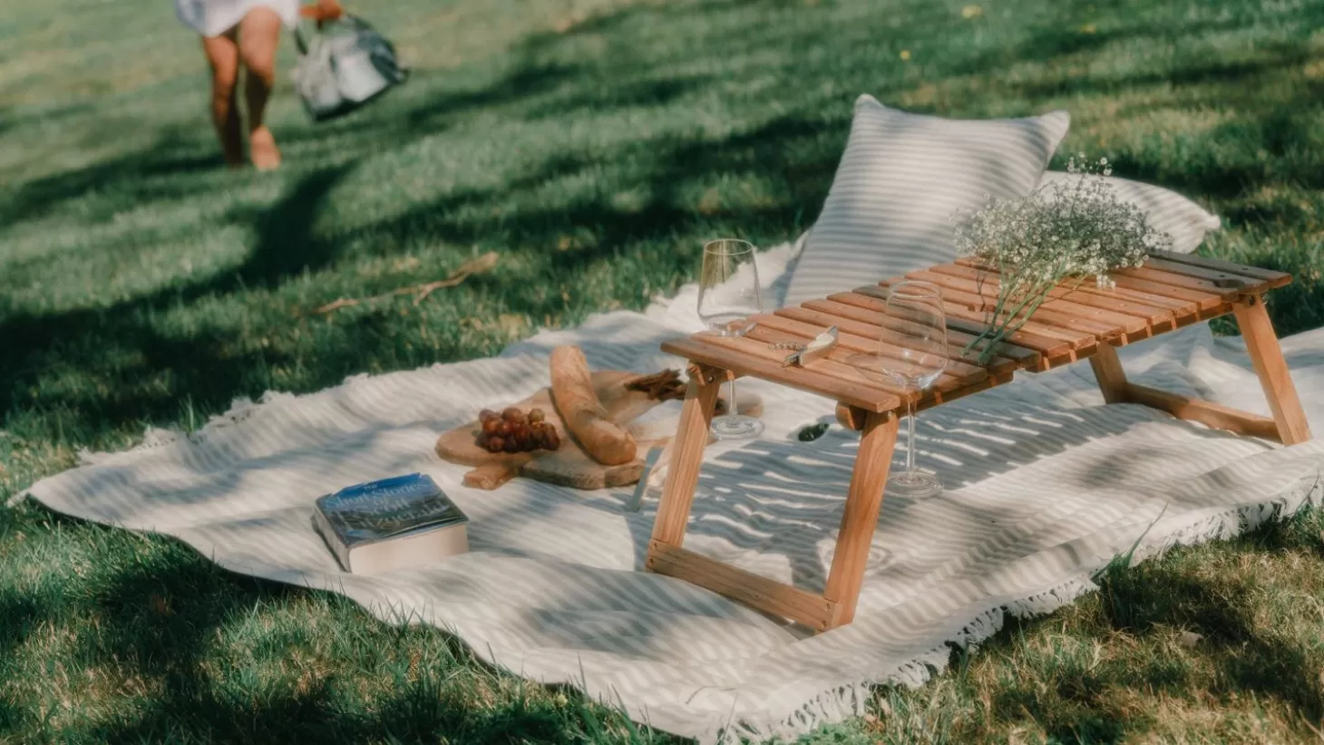 Outdoor Cushions>Business & Pleasure Co. The Small Square Throw Pillow - Lauren'S Sage Stripe