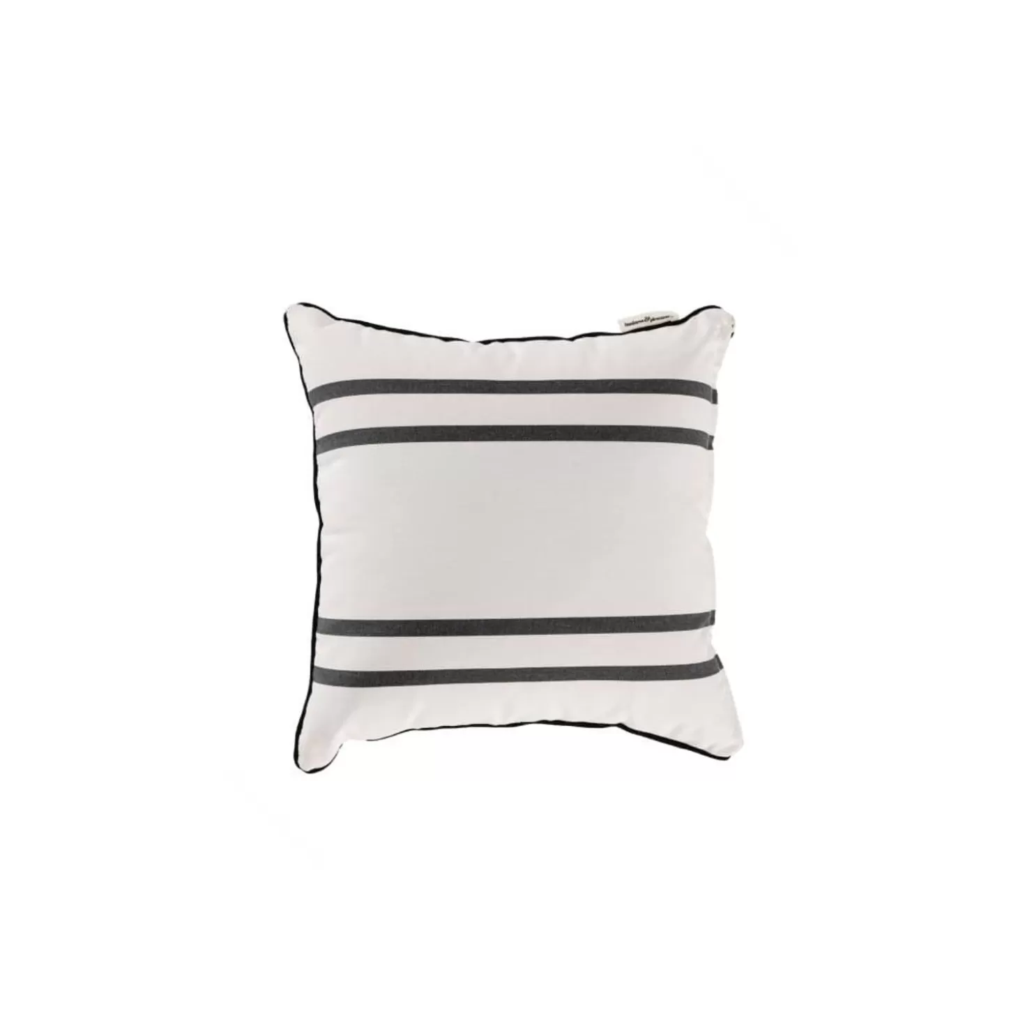 Outdoor Cushions>Business & Pleasure Co. The Small Square Throw Pillow - Malibu Black Stripe