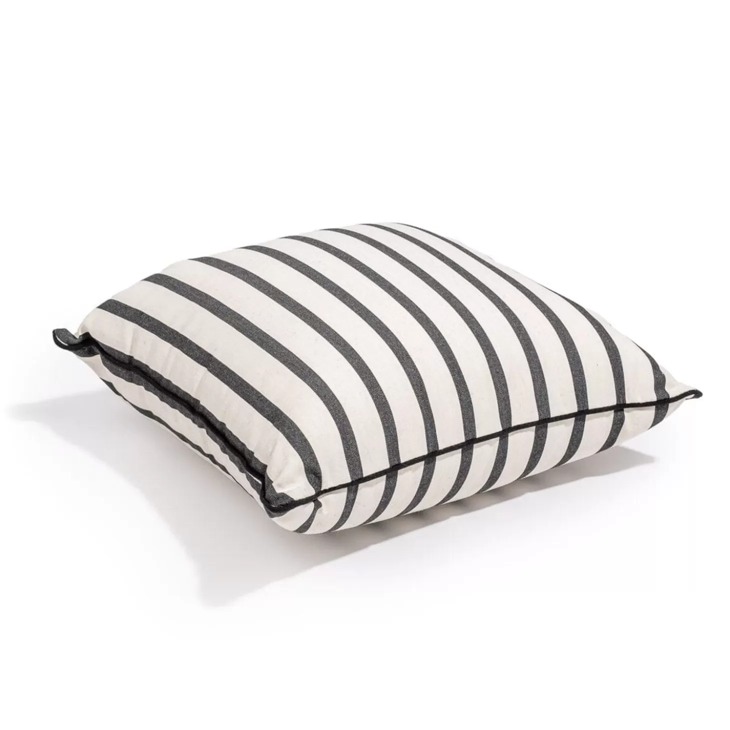 Outdoor Cushions>Business & Pleasure Co. The Small Square Throw Pillow - Monaco Black Stripe