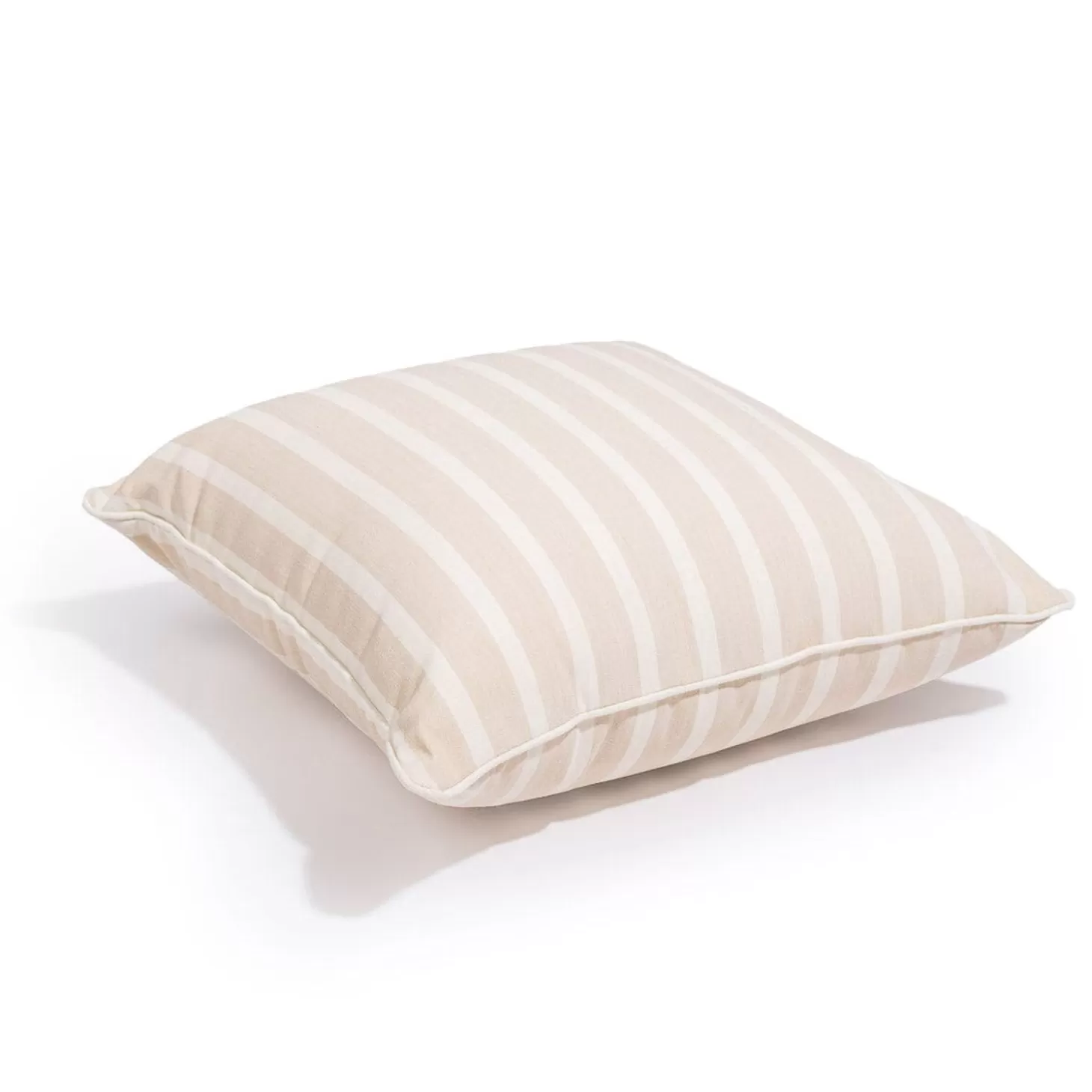 Outdoor Cushions>Business & Pleasure Co. The Small Square Throw Pillow - Monaco Natural Stripe