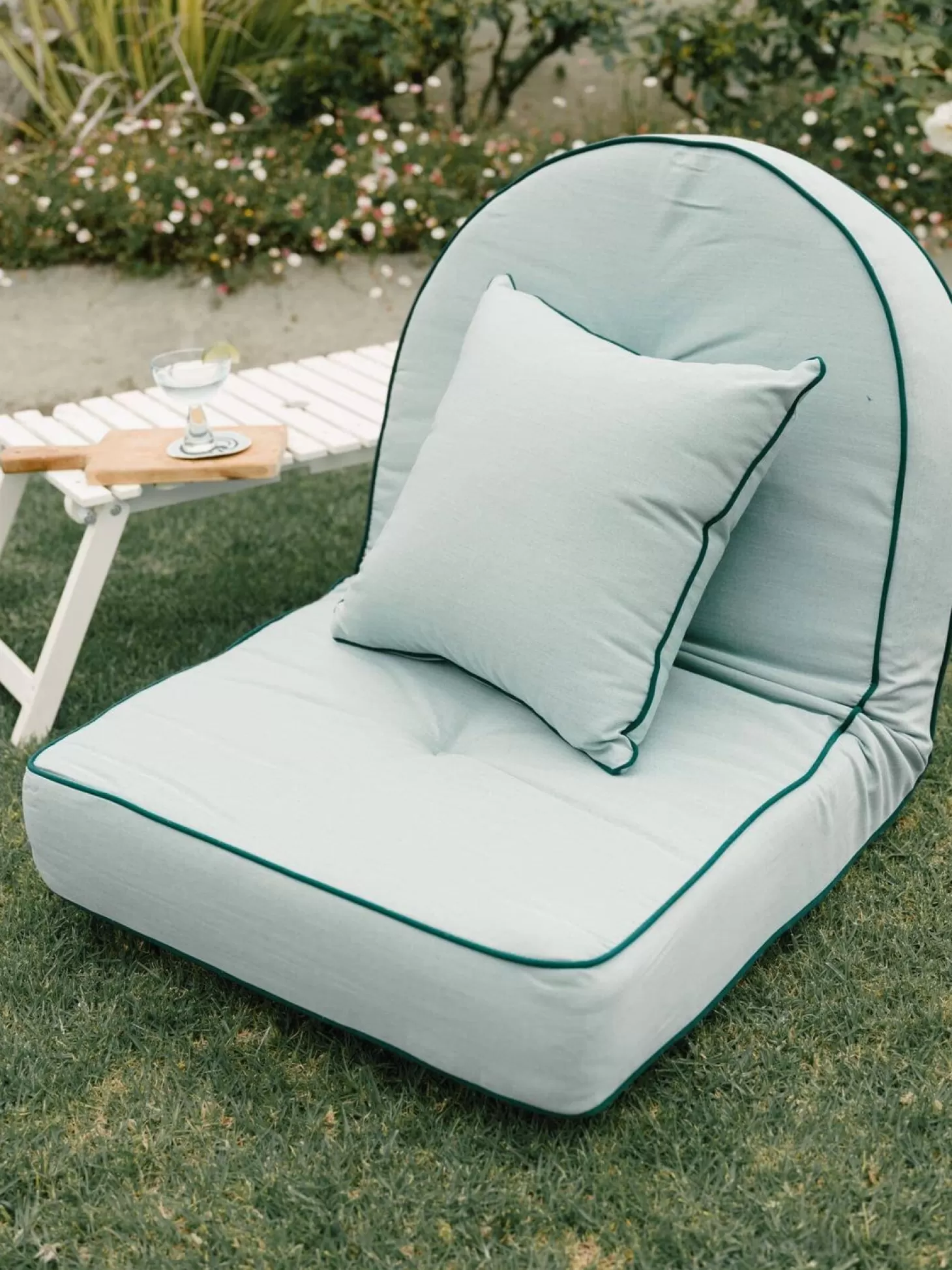 Outdoor Cushions>Business & Pleasure Co. The Small Square Throw Pillow - Rivie Green