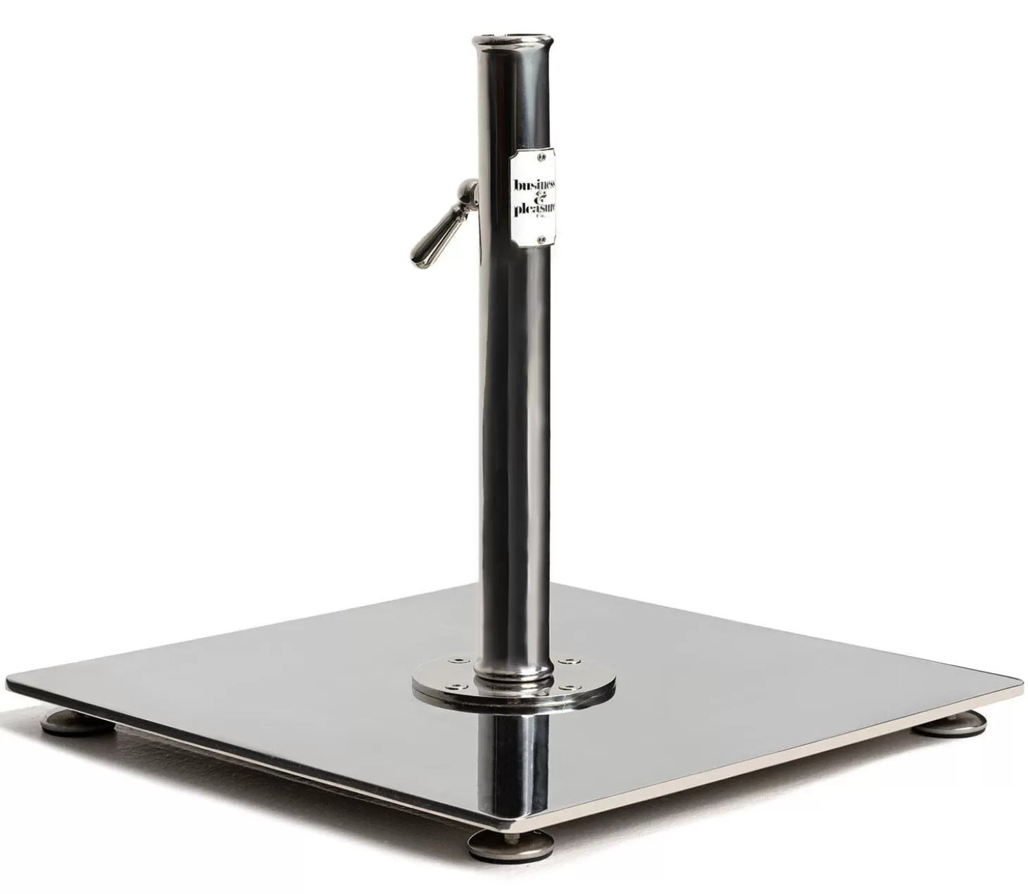 Umbrella Bases>Business & Pleasure Co. The Stainless Steel Base - 35 Lbs - Stainless Steel