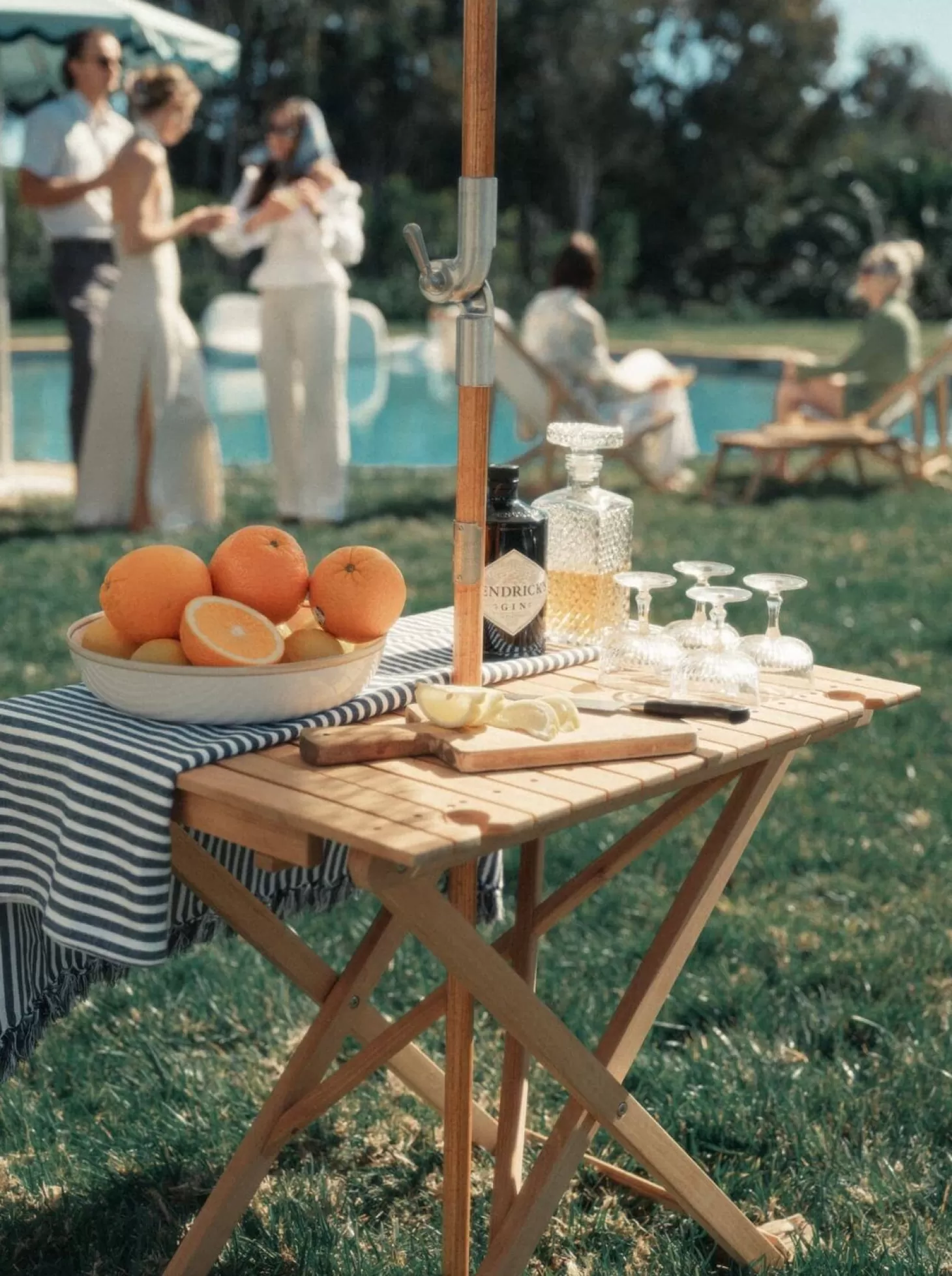 Picnic Tables>Business & Pleasure Co. The Tall Folding Table - Teak